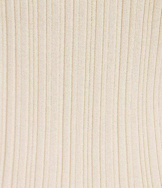 Skies Are Blue Rib Knit High Neck Sleeveless Halter Tank Product Image