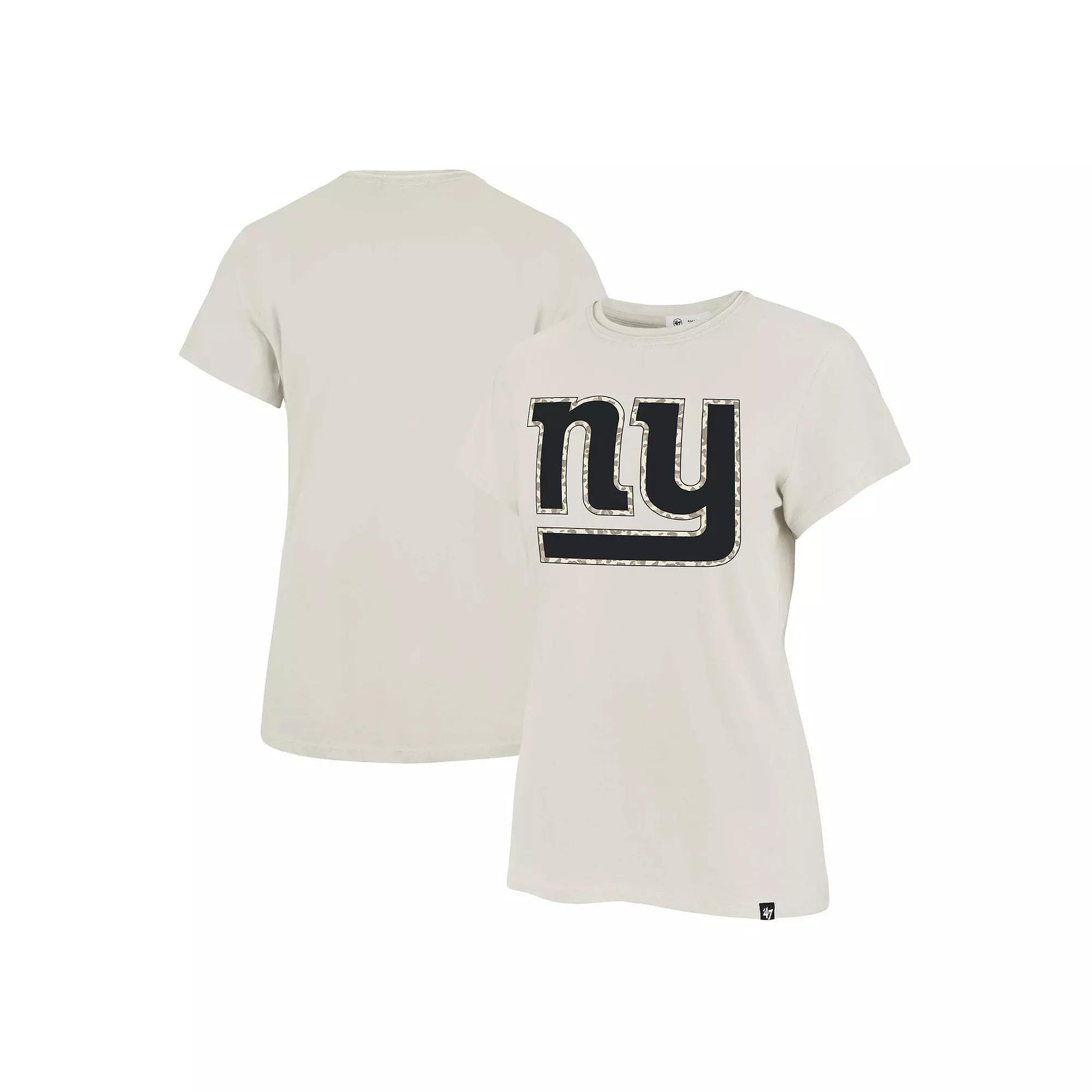 Women's '47 Cream New York Giants Panthera Frankie T-Shirt, Size: Large, Beige Product Image