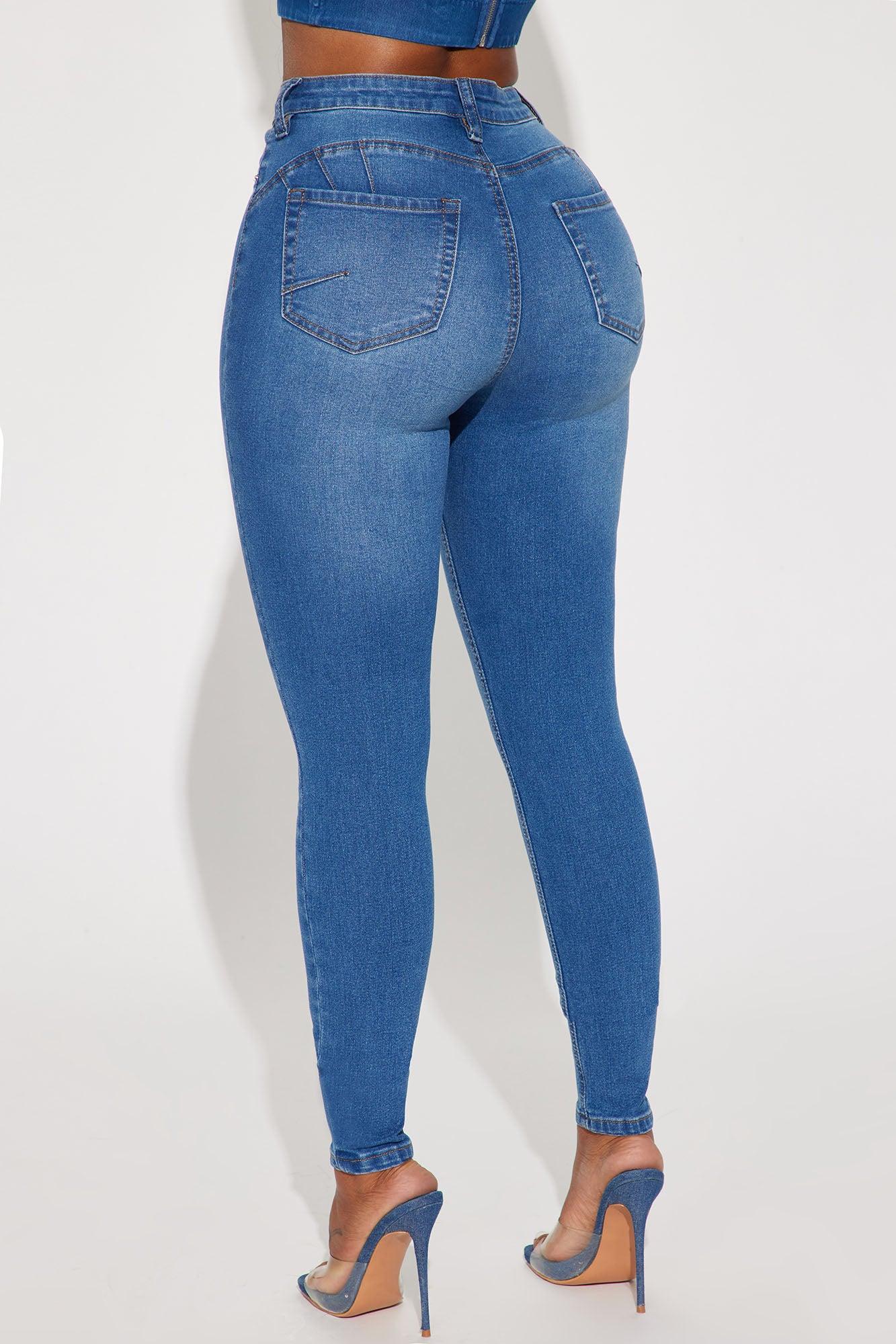 Tucson Booty Lifting High Rise Stretch Skinny Jeans - Medium Wash Product Image