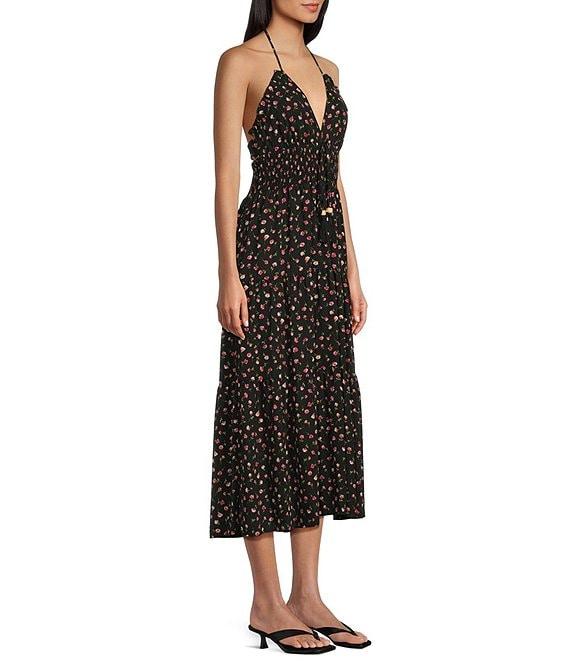 C&V Chelsea & Violet Ditsy Floral Printed Halter Midi Dress Product Image