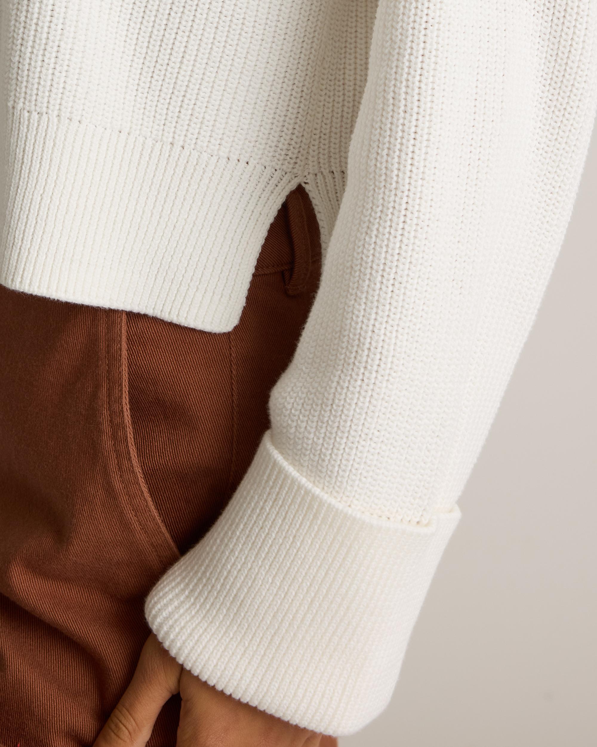 Quince | Women's Fisherman Collared Cardigan Sweater Organic Cotton Product Image