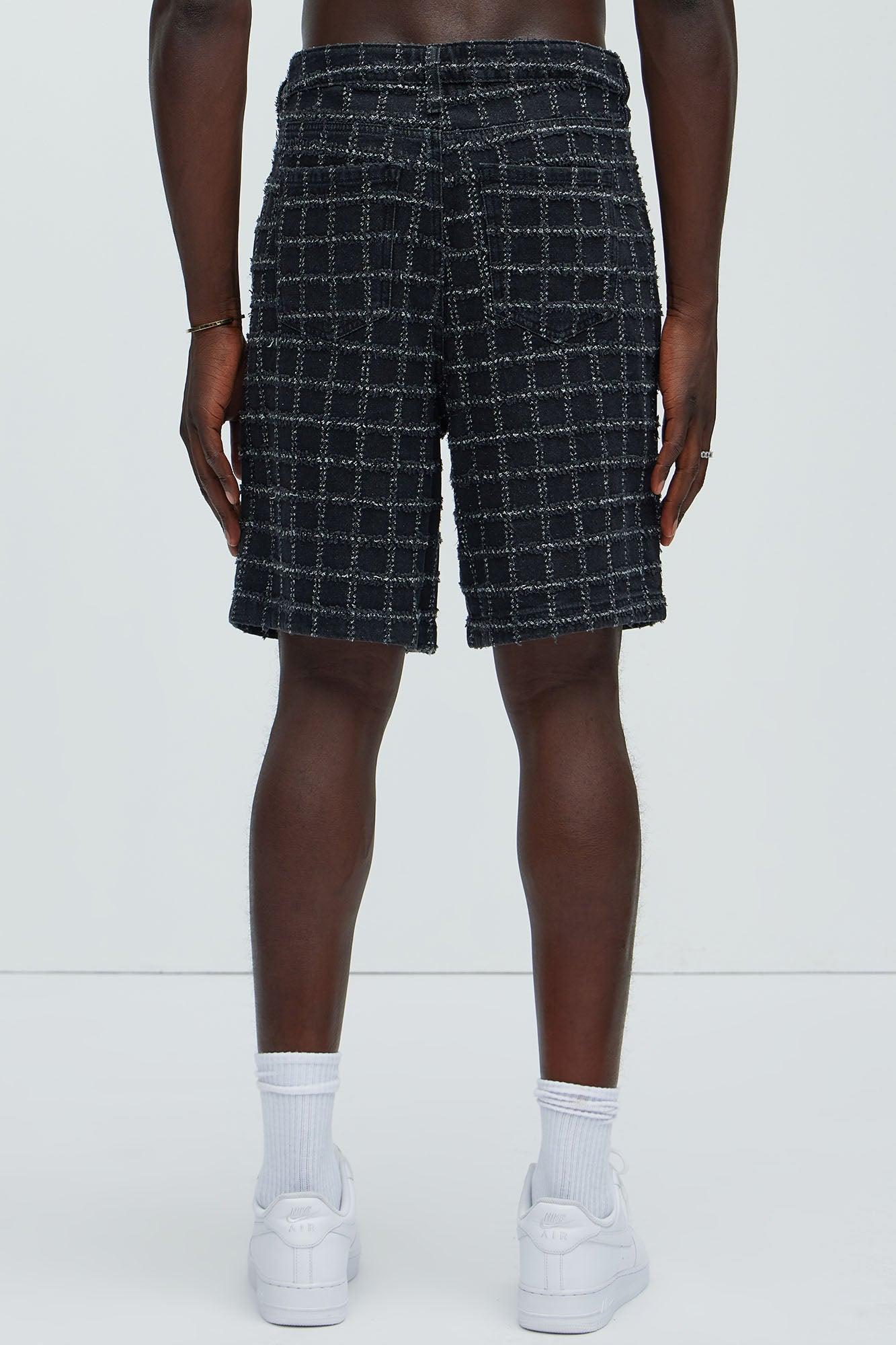 Saturday Morning Distressed Denim Shorts - Black Product Image