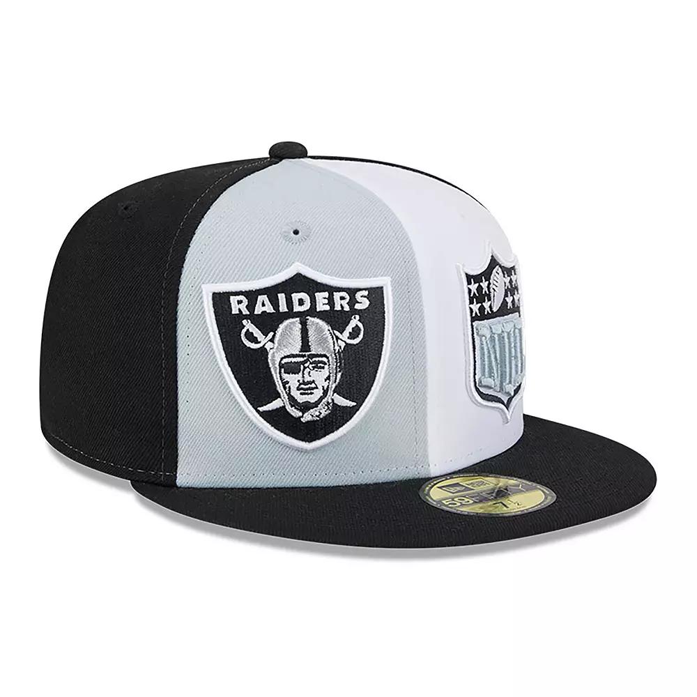 Men's New Era  Gray/Black Las Vegas Raiders 2023 Sideline 59FIFTY Fitted Hat, Size: 7, Lvr Grey Product Image