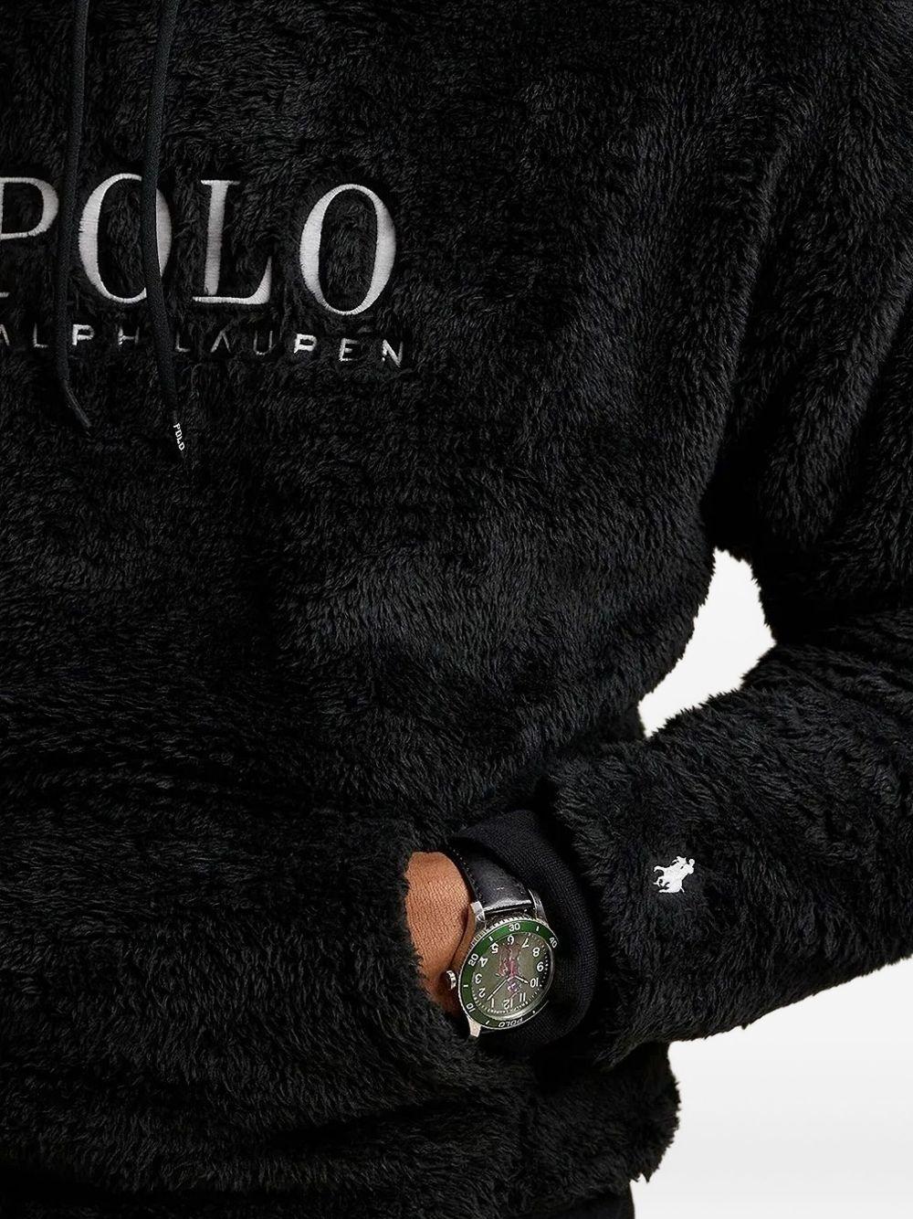 logo-embroidered fleece hoodie Product Image