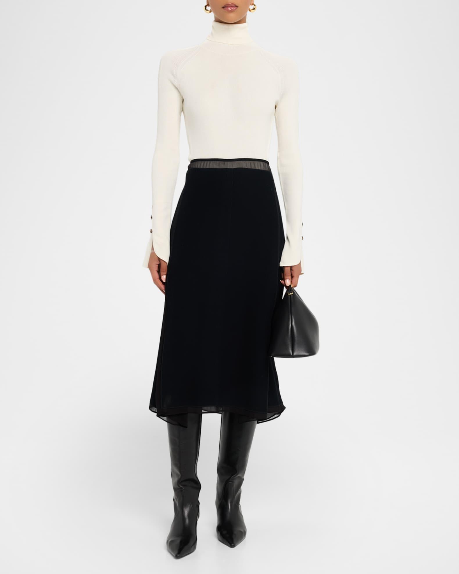 Belle Ribbed Silk Cashmere Turtleneck Product Image