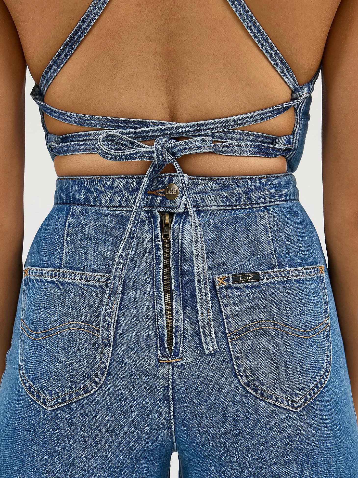 Women's Cross Back Denim Wide Leg Jumpsuit | Women's Union-Alls & Overalls | Lee® Product Image