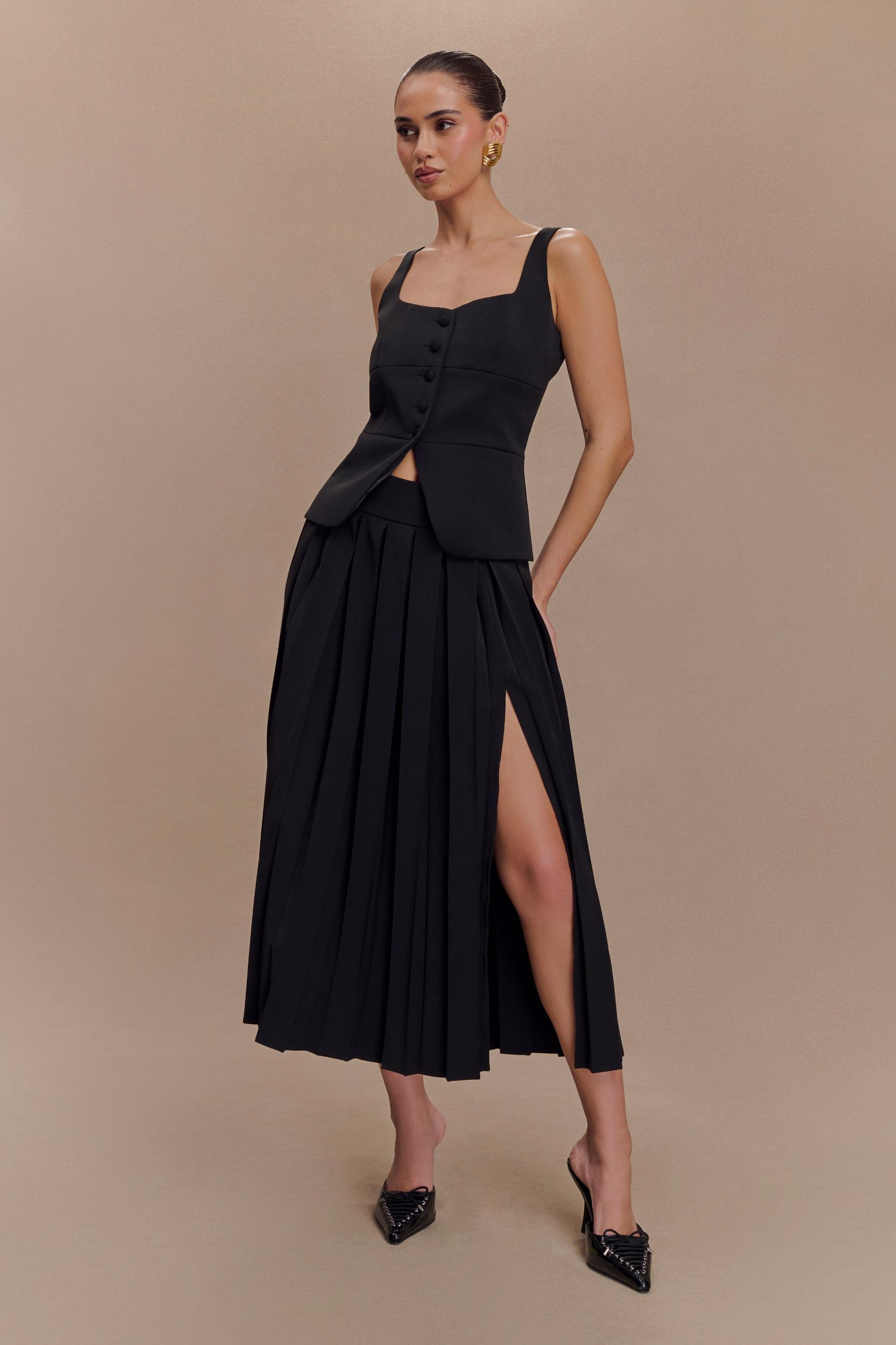 Sunny Suiting Peplum Top - Black Product Image