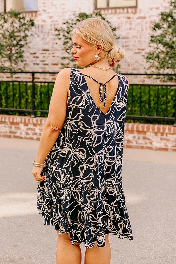 Free Yourself Shift Dress In Navy Curves Product Image