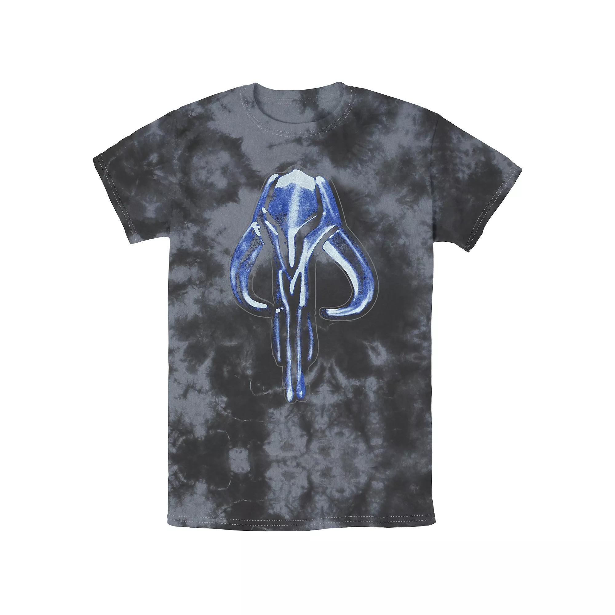 Men's Star Wars The Mandalorian Child Hiding Logo Graphic Tee, Size: XL, Black Grey Product Image