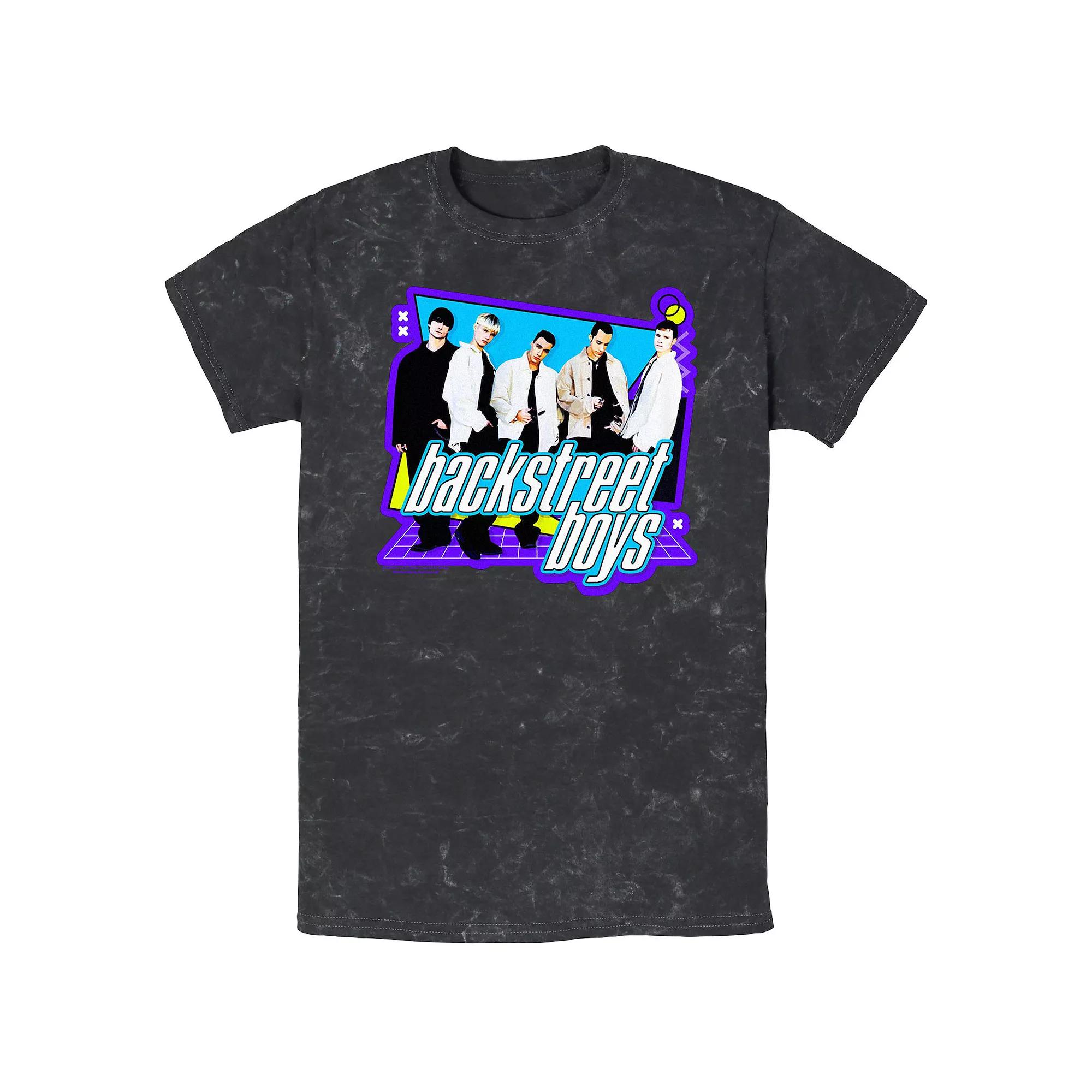 Men's Backstreet Boys 90's Style Mineral Wash Graphic Tee,  Product Image