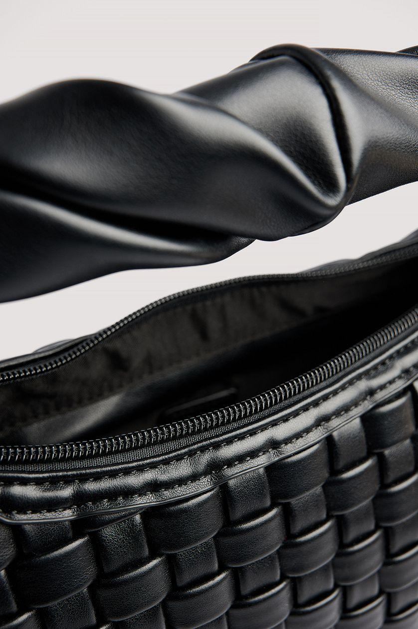 Twisted Handle Woven Handbag Product Image