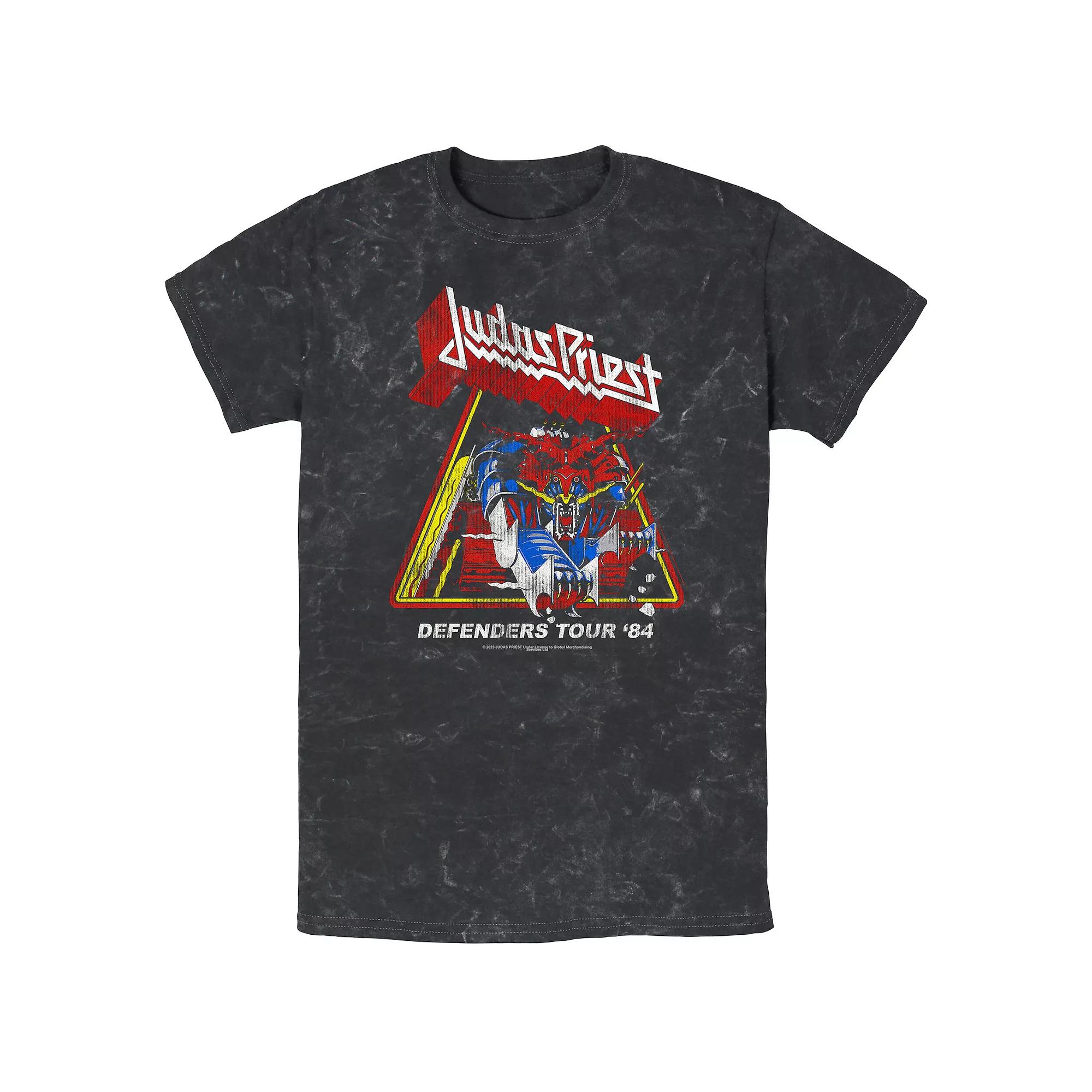 Men's Judas Priest Defenders Tour 84 Mineral Wash Graphic Tee,  Product Image