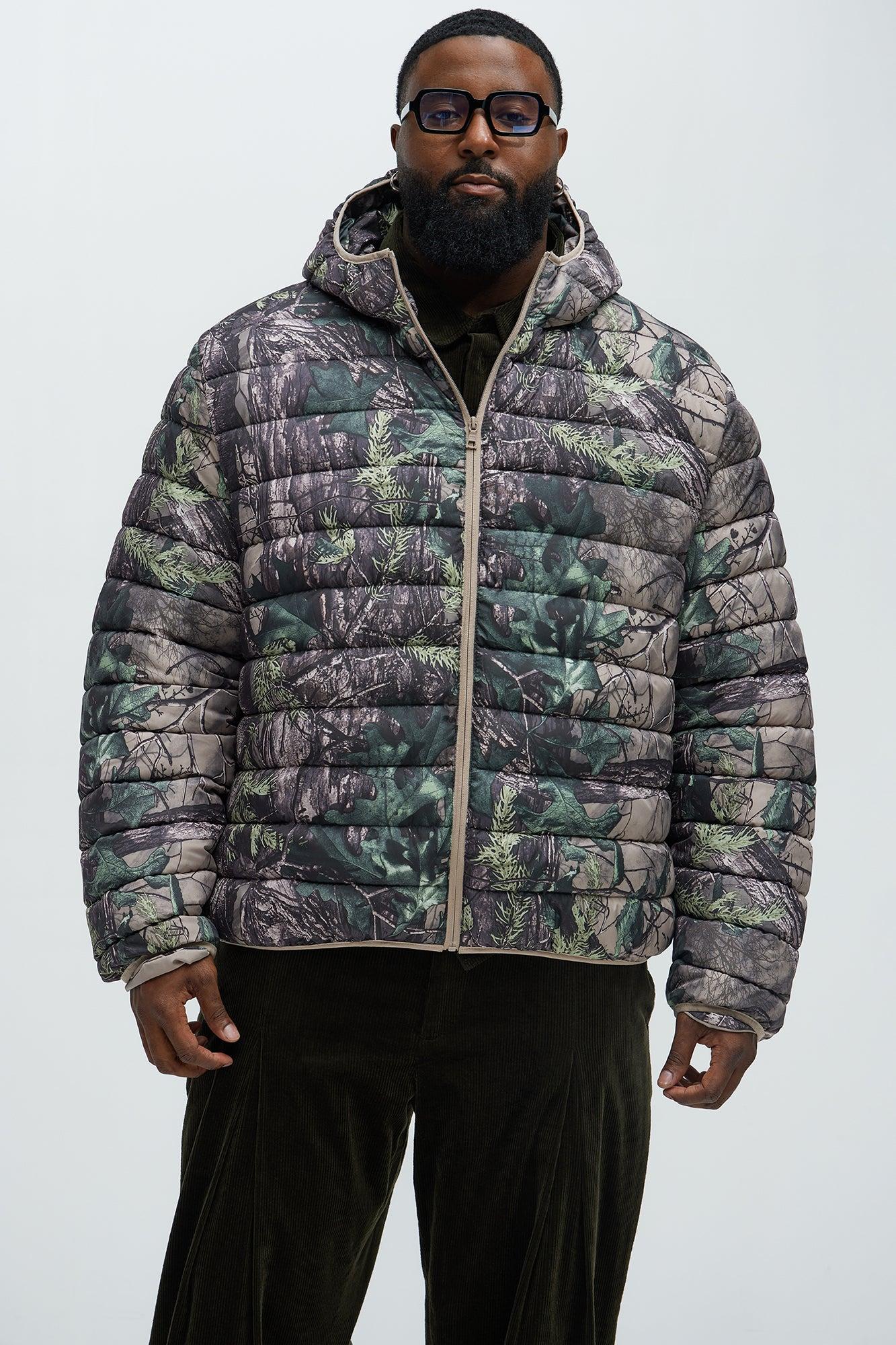 Troop Padded Zip Up Hoodie - Brown/combo Male Product Image