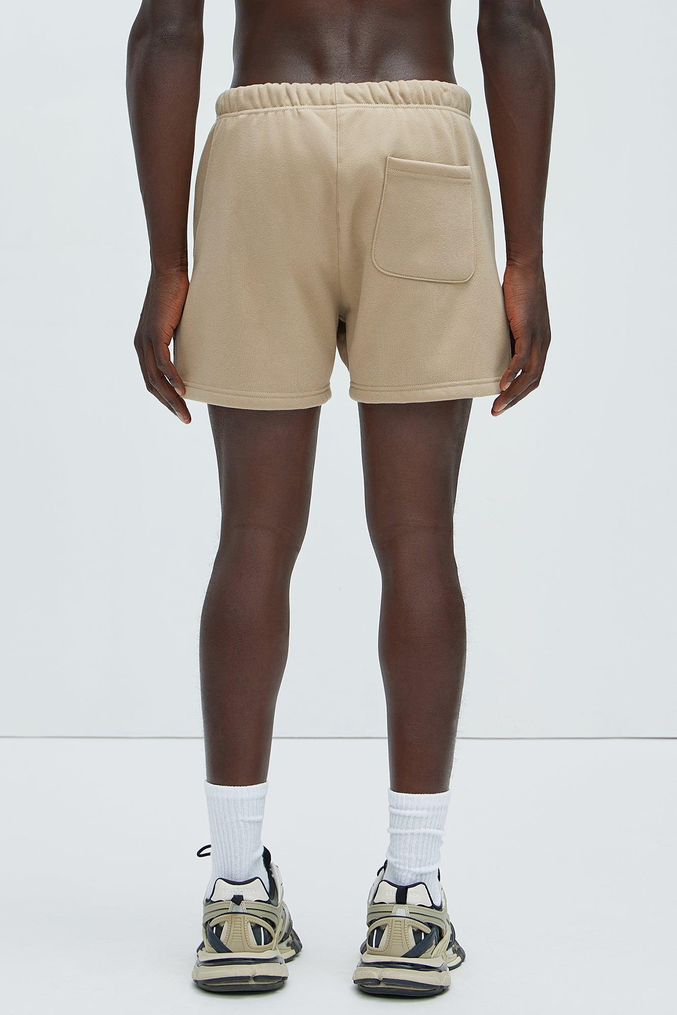 Tyson Novamen Oversize Heavyweight Sweat Shorts - Taupe Product Image