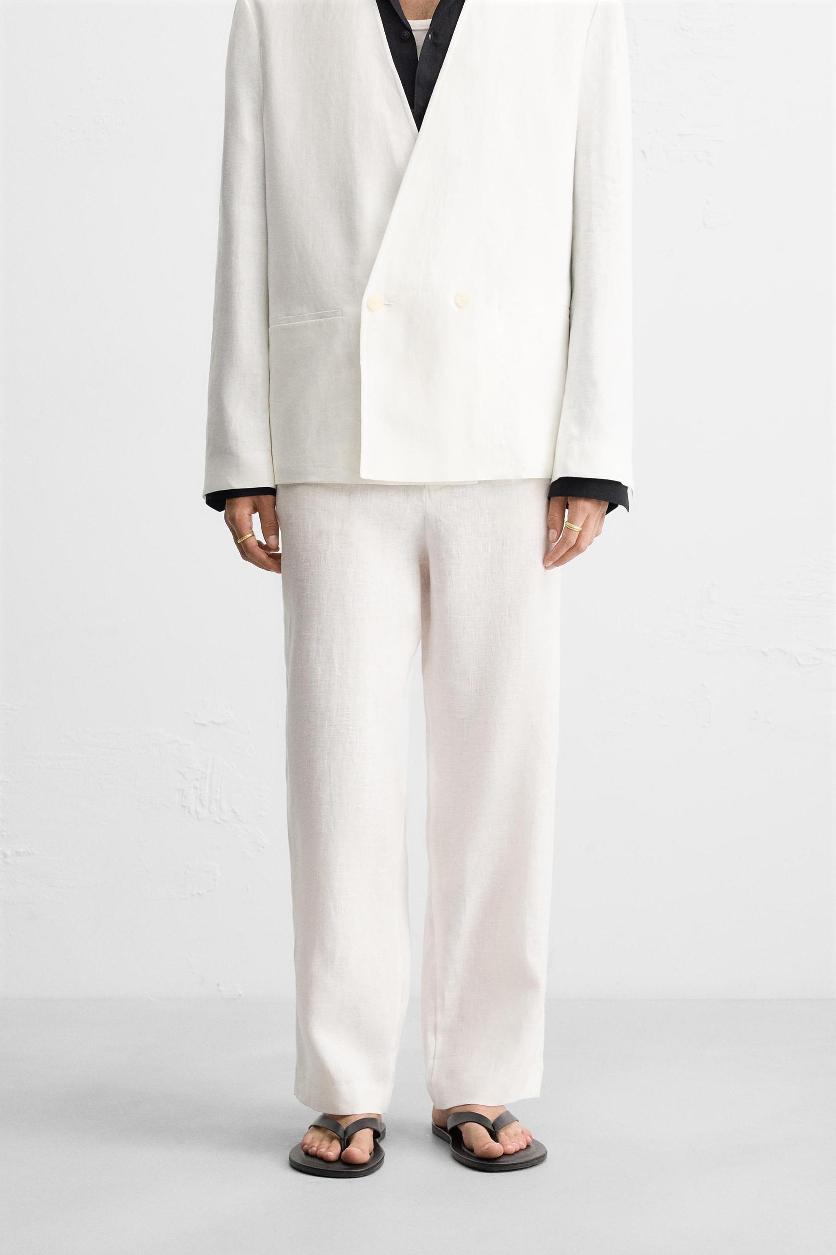 100% LINEN SUIT PANTS Product Image
