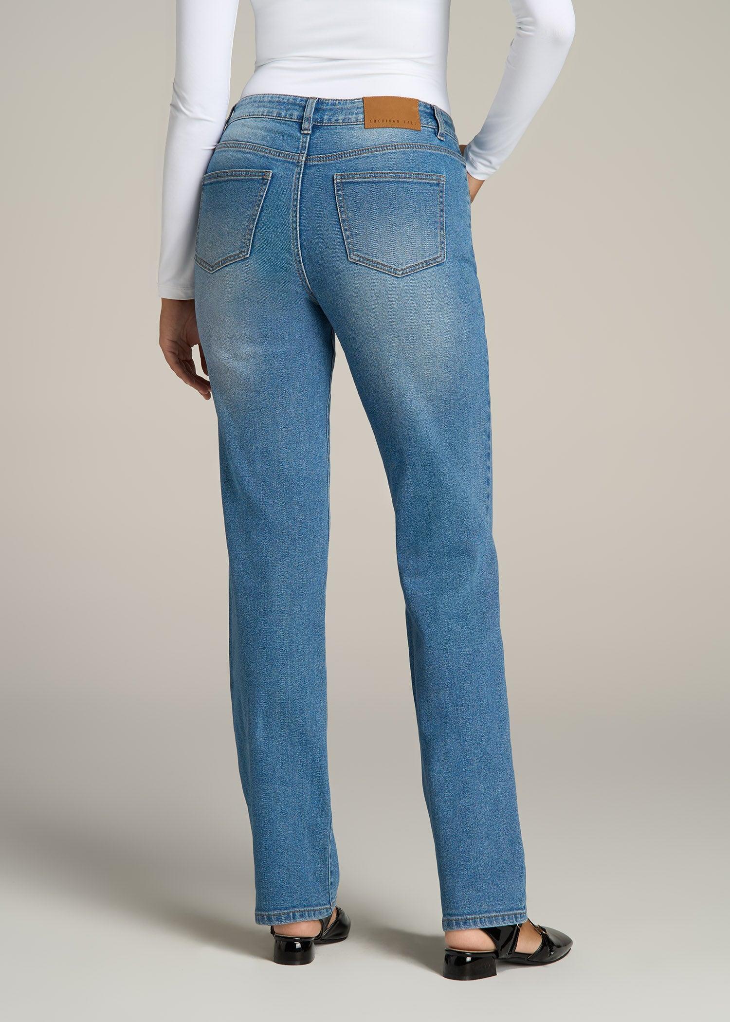 Harper High-Rise Straight Stretch Jeans for Tall Women in Colorado Blue Female Product Image