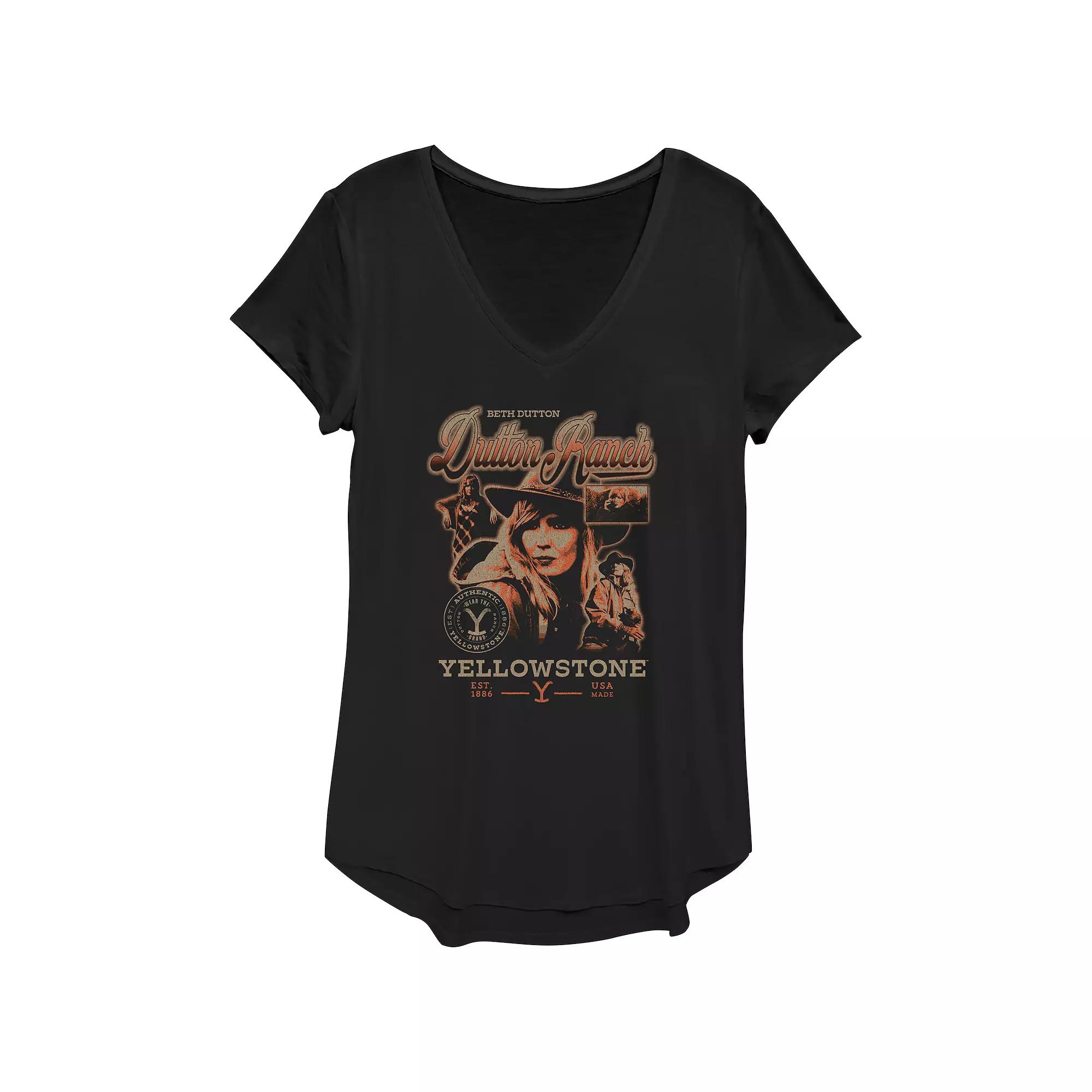 Juniors' Yellowstone Beth Dutton Poster V-Neck Graphic Tee, Girl's,  Product Image