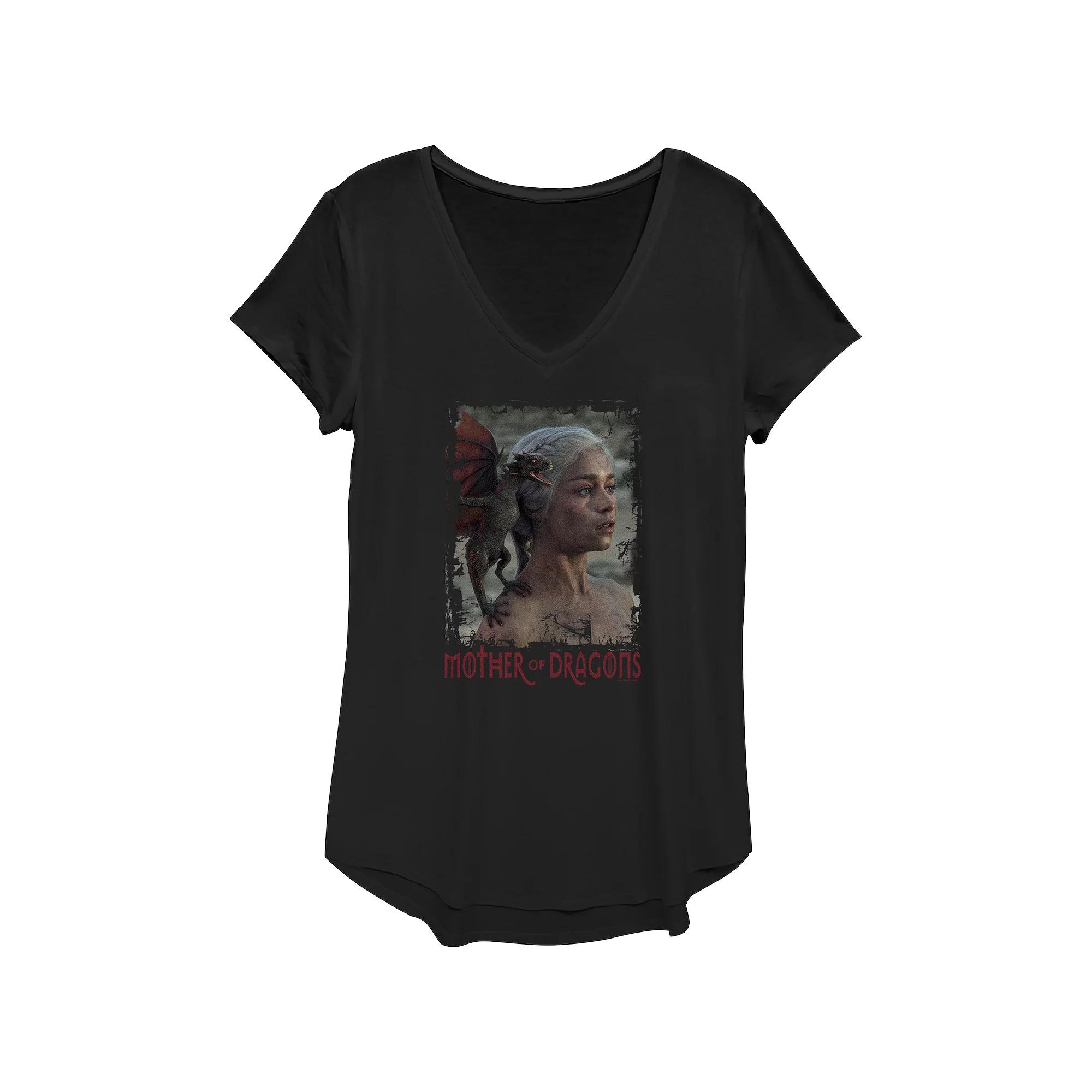 Women's Wine Drinking Mama V-Neck Graphic Tee, Size: XS, Black Product Image