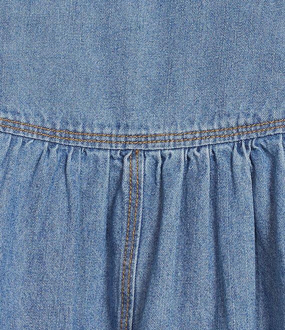 Westbound Sleeveless V-Neck Denim Shift Dress Product Image