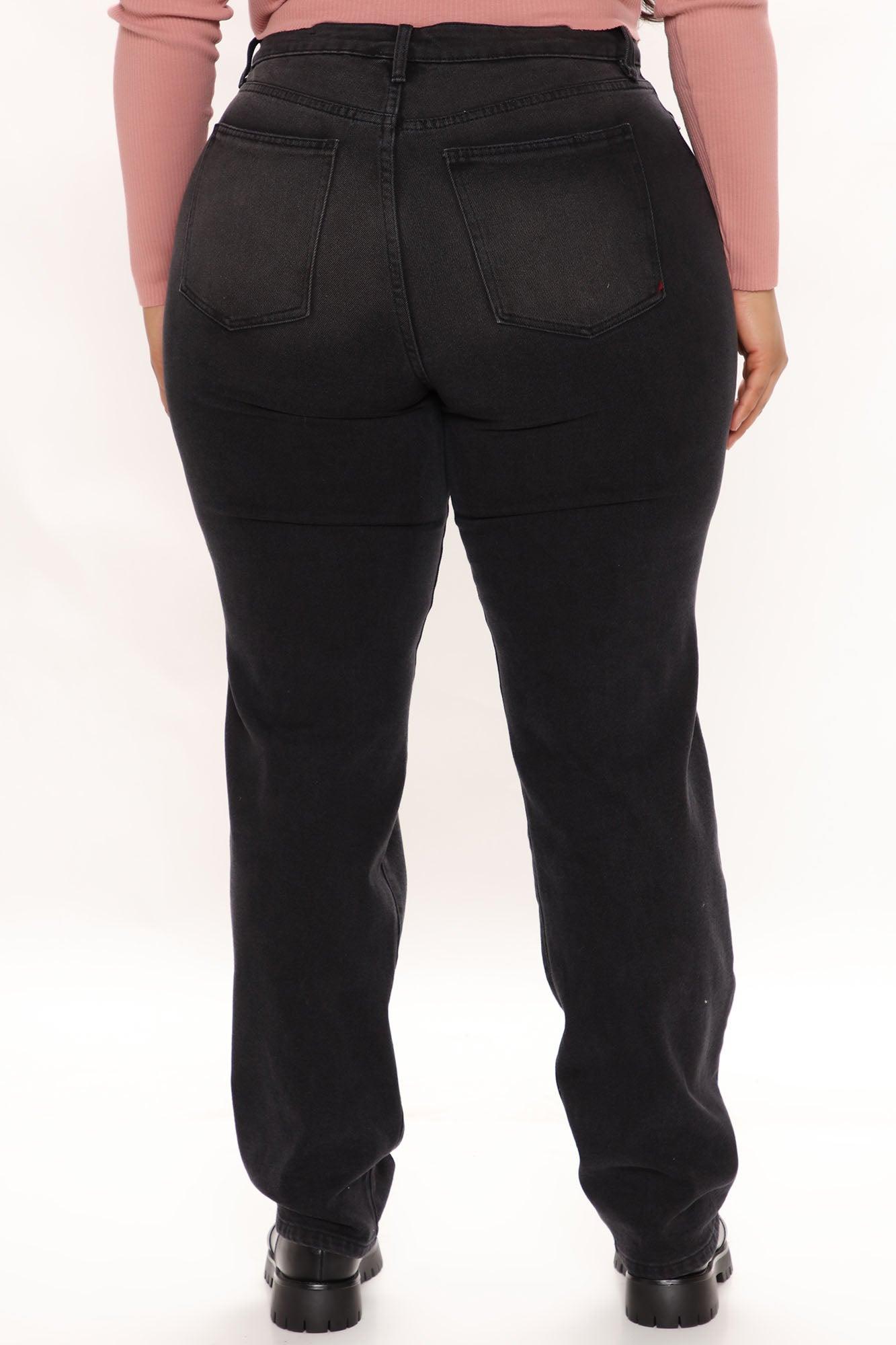 90's Nostalgia Straight Leg Jeans - Black Product Image