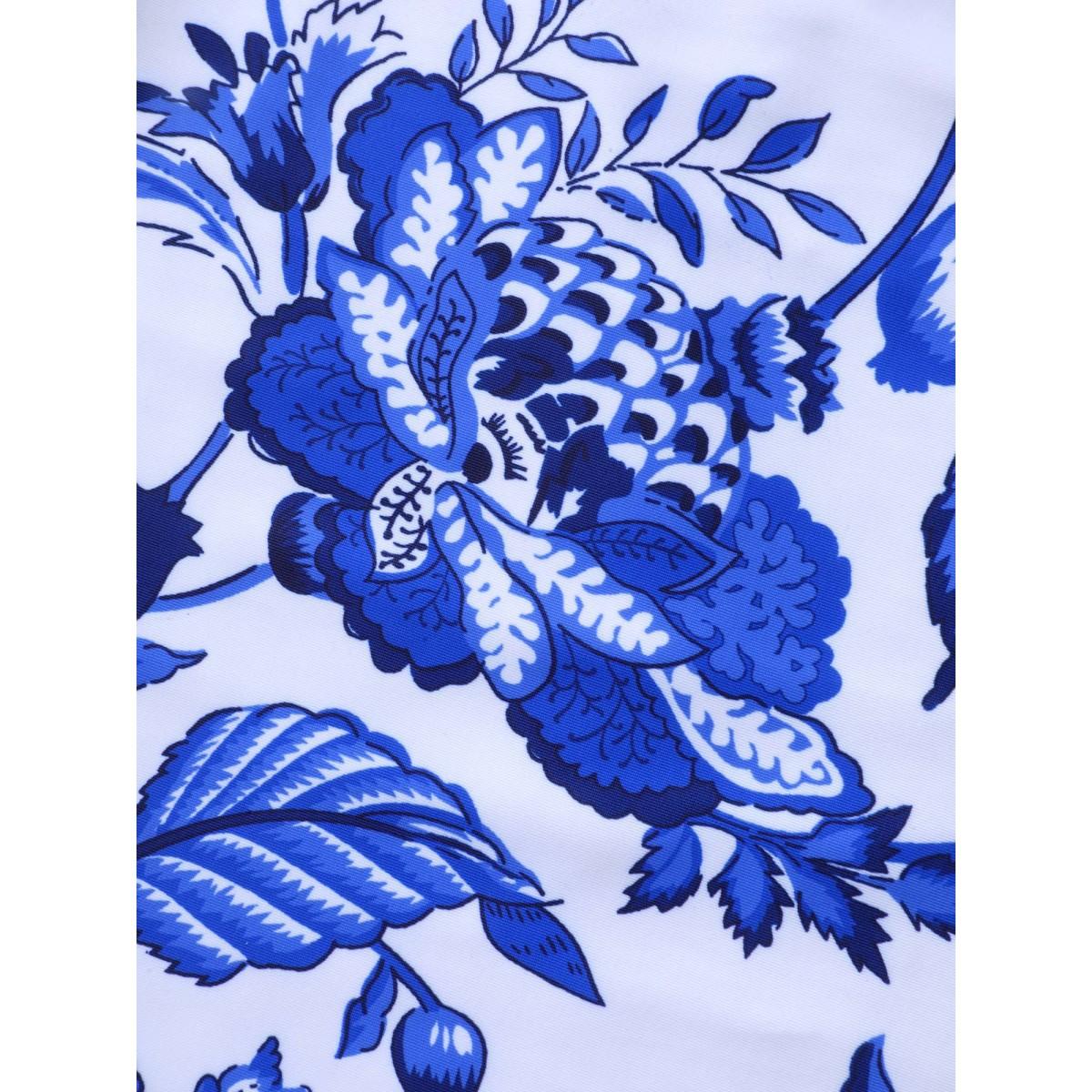 Plus Size Two-Piece Floral Print Ruched Mesh Swimsuit, Sarong Women's Swimwear Indigo Resort Gathered Curve Bathing Suits High stretch One Pieces BloomChic 14-16/1X Product Image