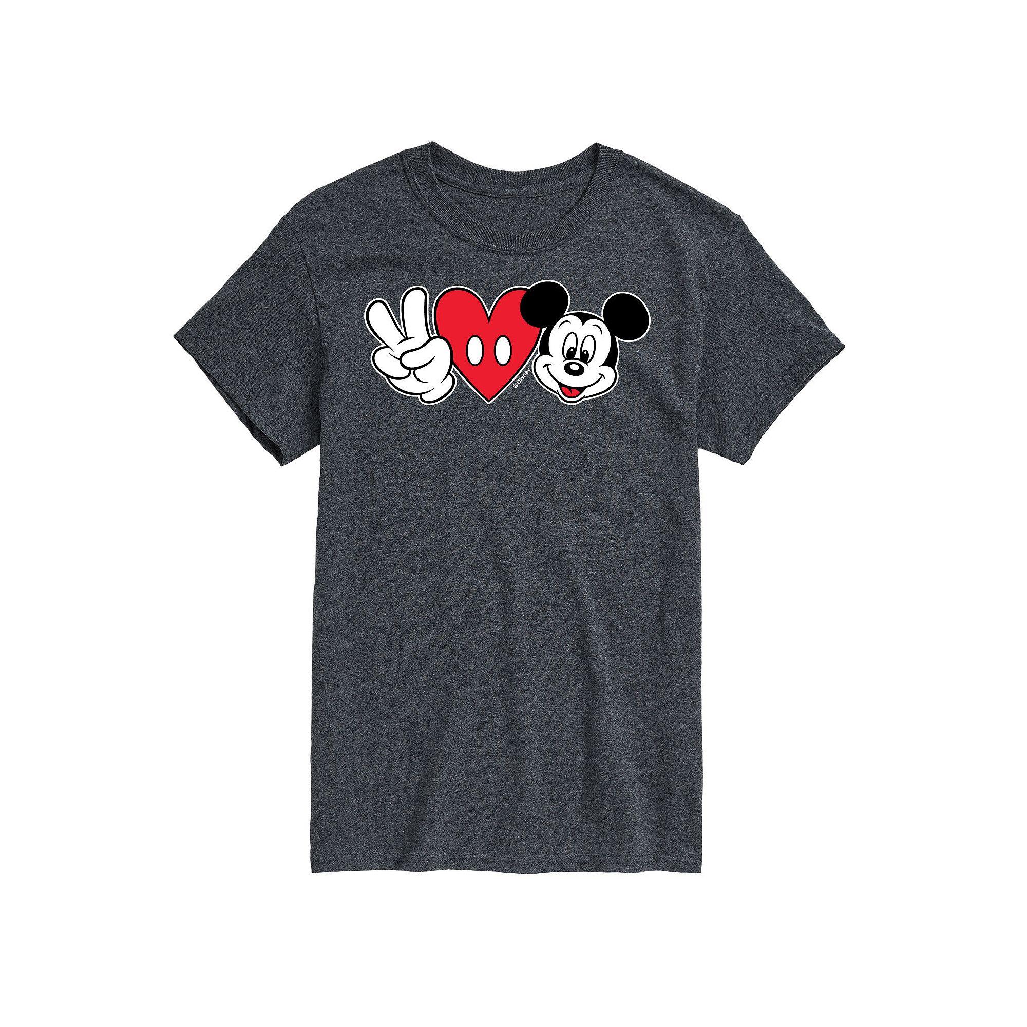 Disney's Mickey Mouse Big & Tall Peace Love Graphic Tee, Men's,  Product Image