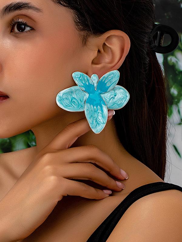 Flower Shape Drop Earrings Product Image