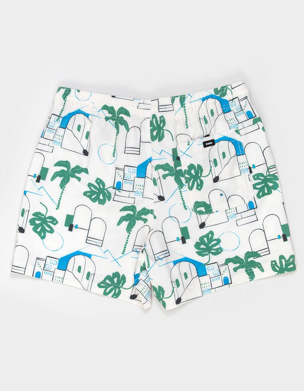 RSQ Mens Old Town Swim Shorts - TAUPE Product Image