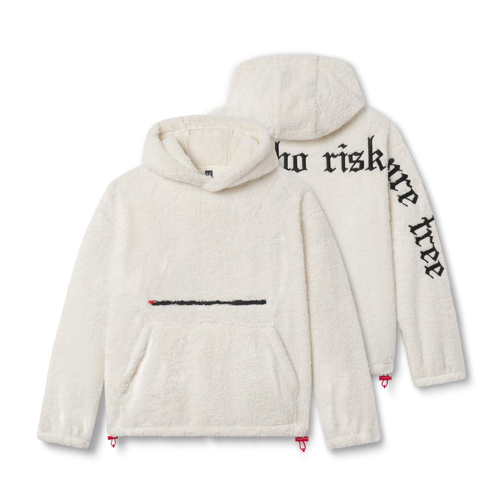 0553. Sherpa Recovery Hoodie - Ivory Cream/Black Product Image