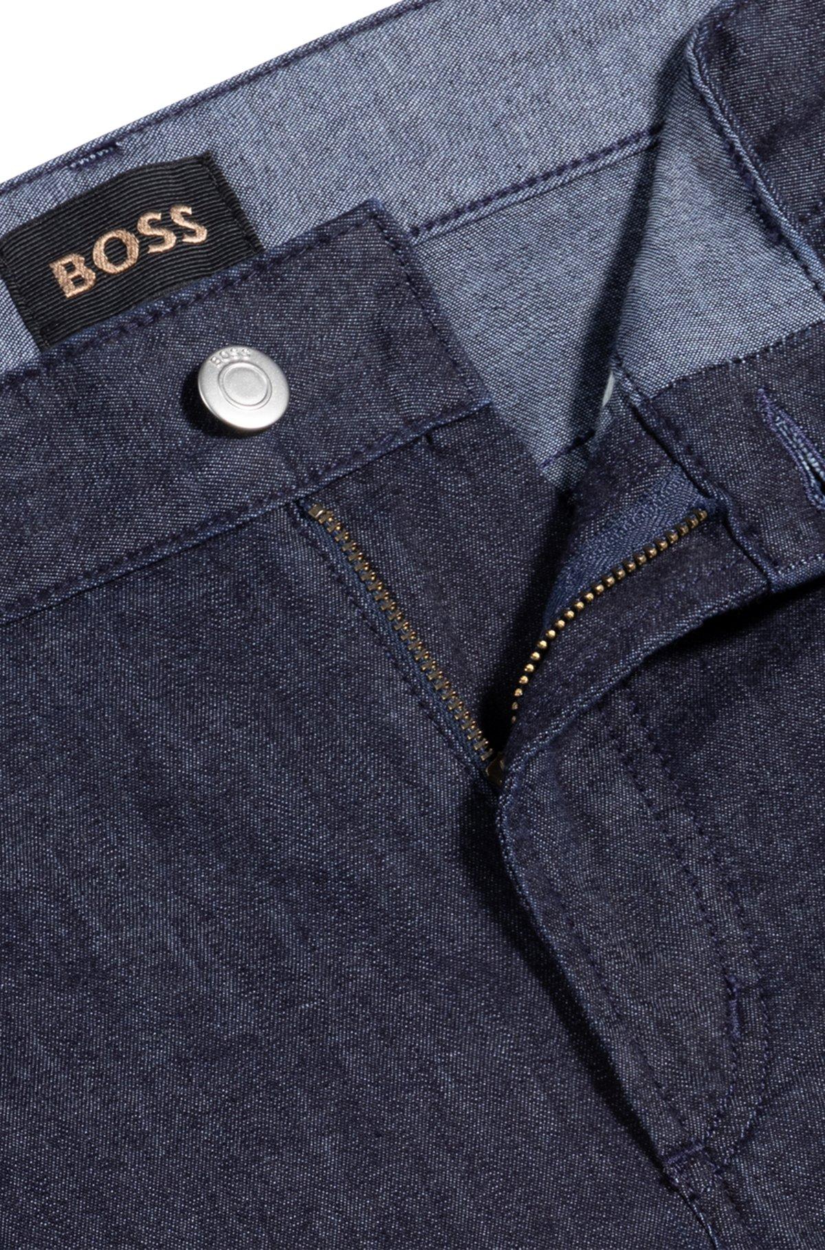 Slim-fit jeans in dark-blue comfort-stretch denim Product Image