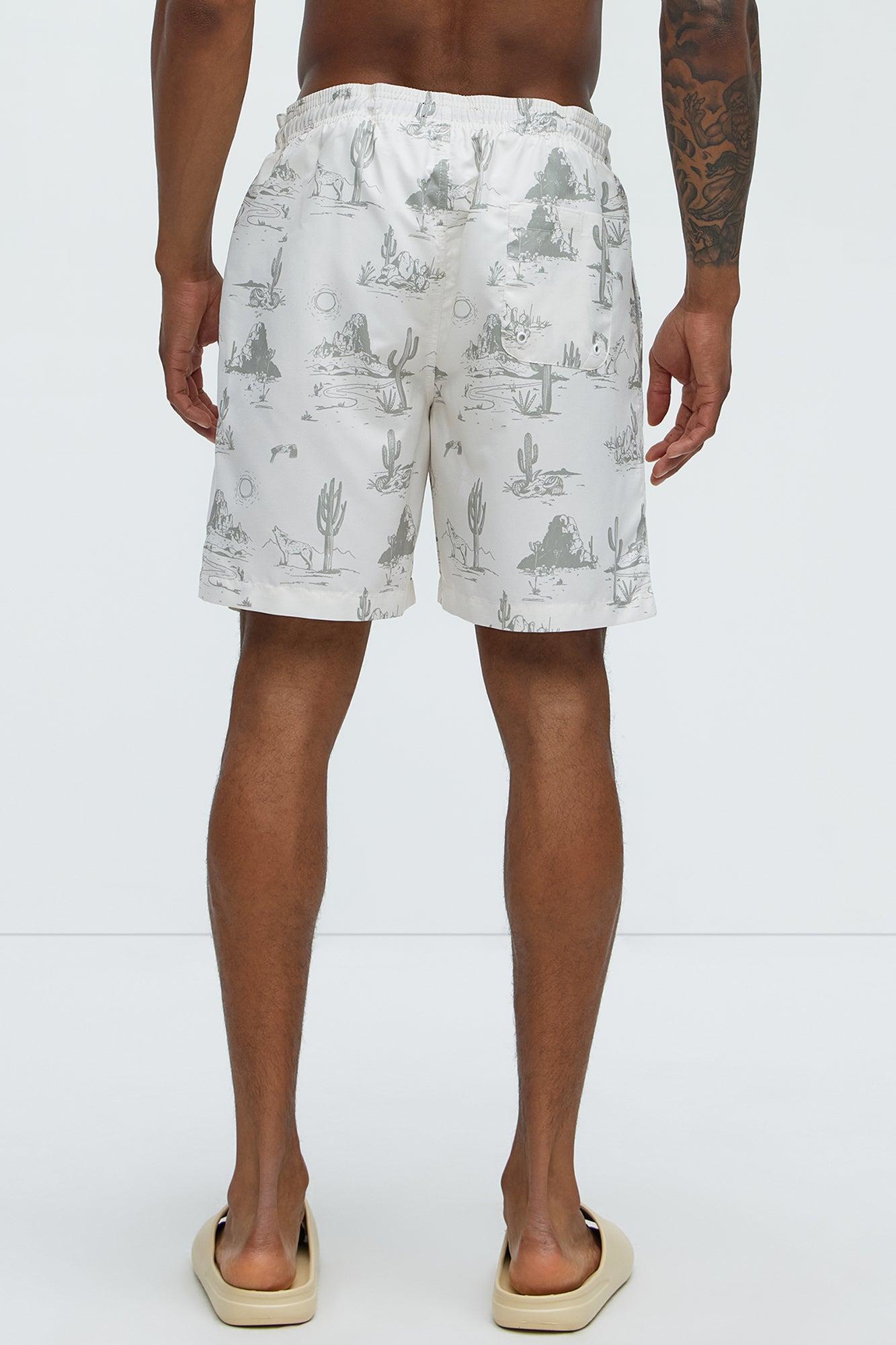 Deserted Cactus Swim Classic Trunk - Cream Product Image