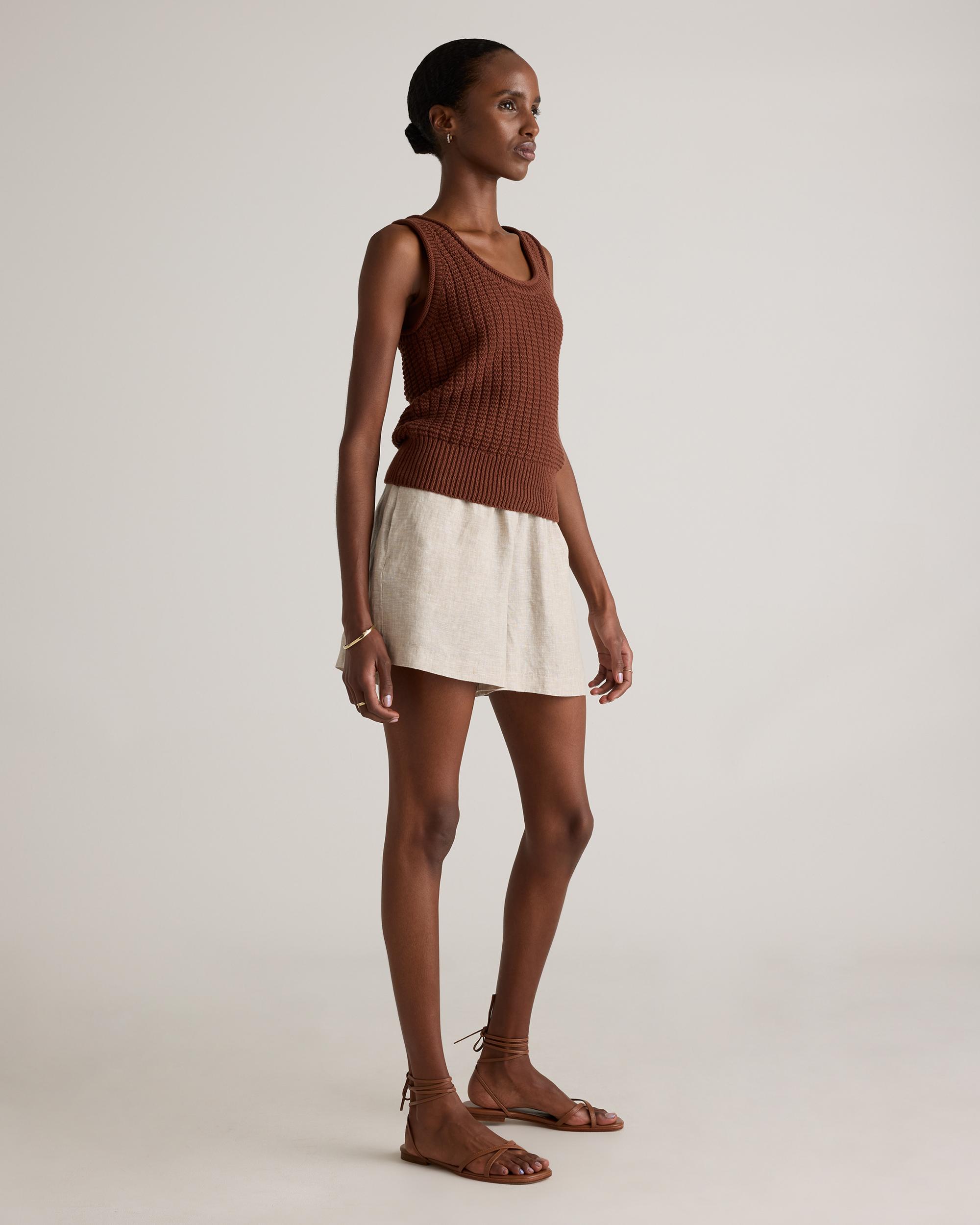 Quince | Women's 100% European Linen High Waisted Shorts Product Image