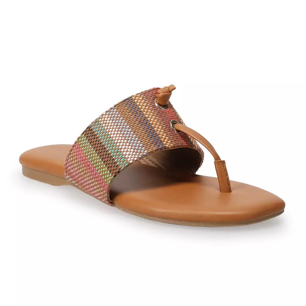 LC Lauren Conrad Wrenn Women's Thong Sandals, Size: 8, Rainbow Product Image