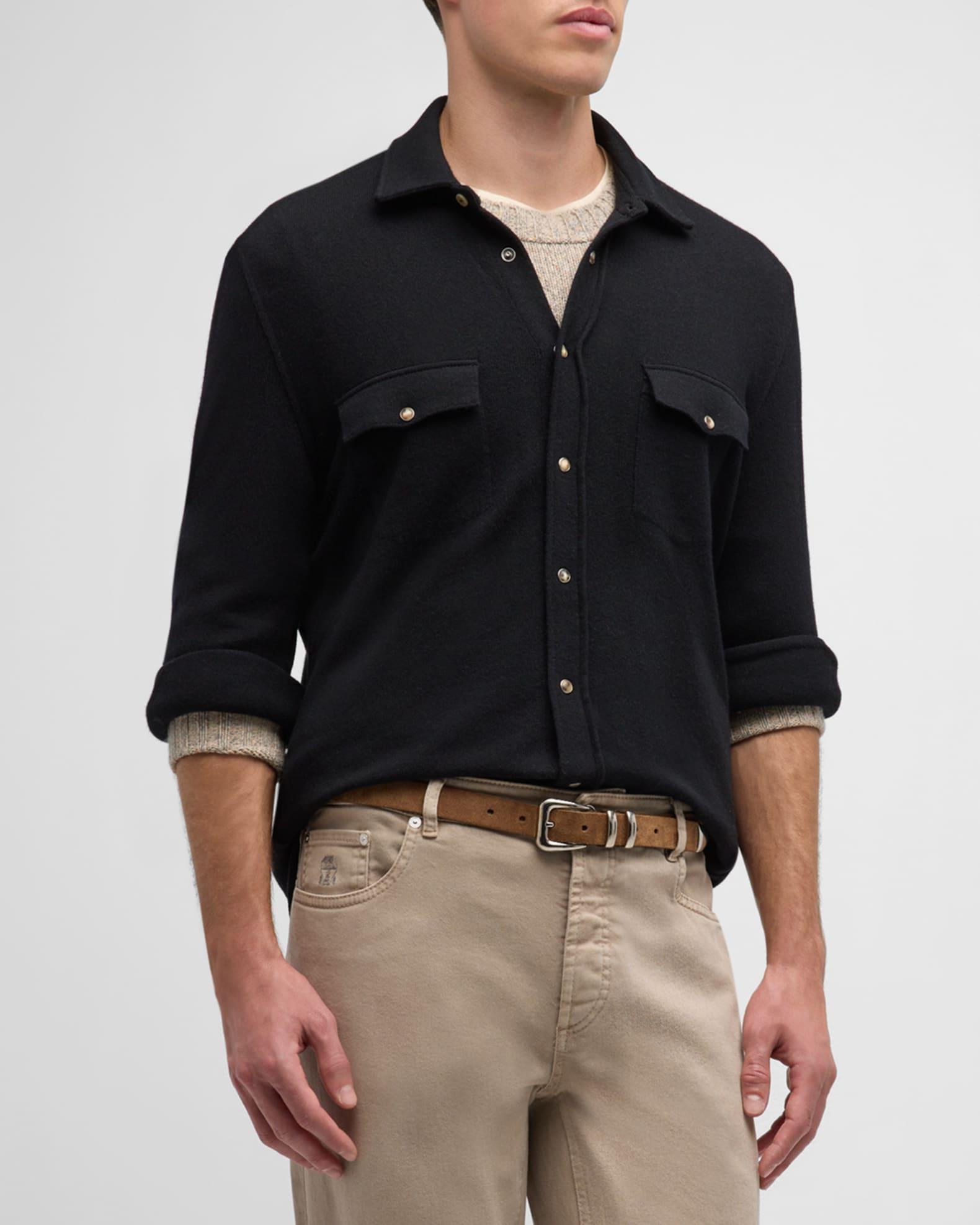 Men's Wool-Cashmere Western Overshirt Product Image
