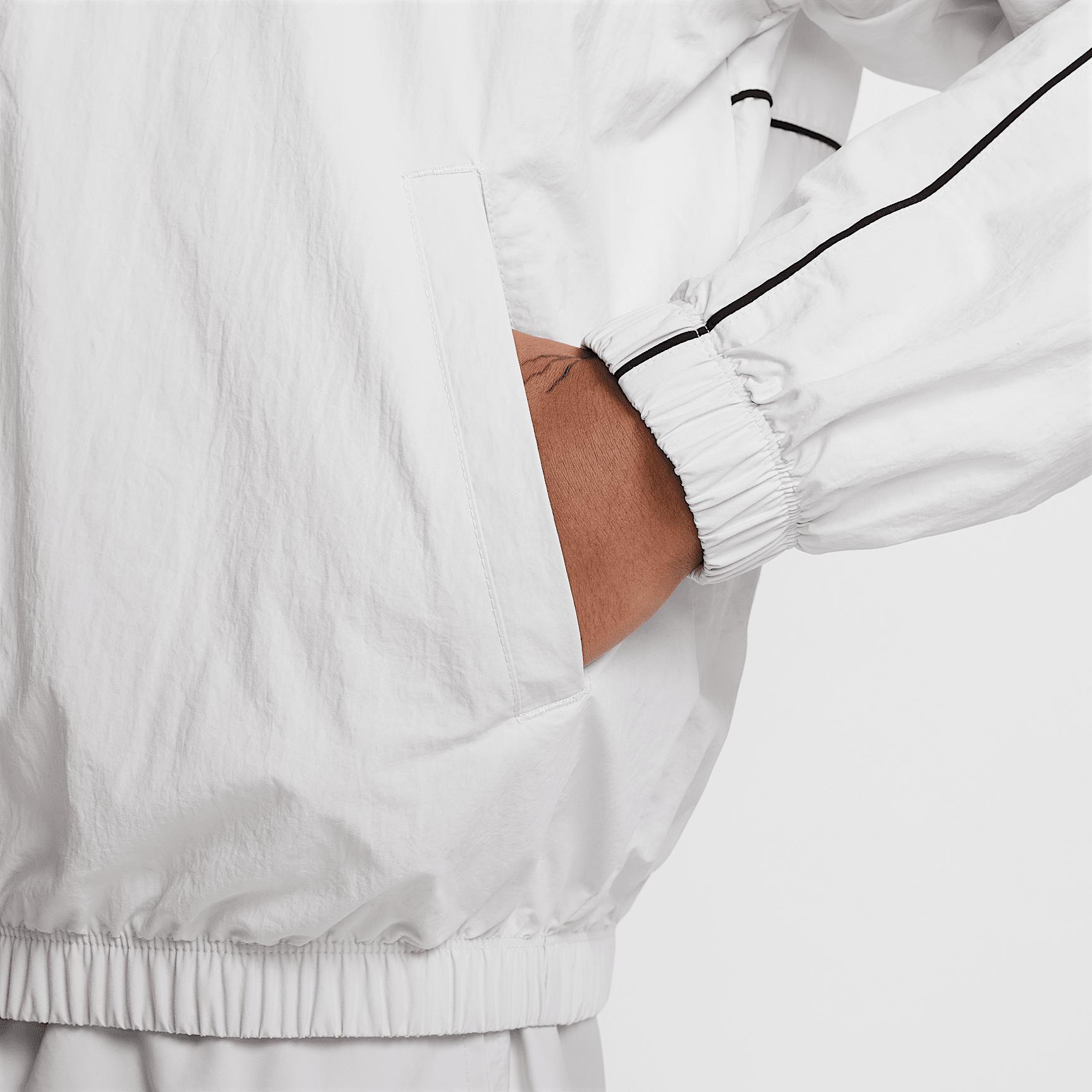 Nike Mens Nike Club Athlete Hooded Jacket - Mens White/Black/White Product Image