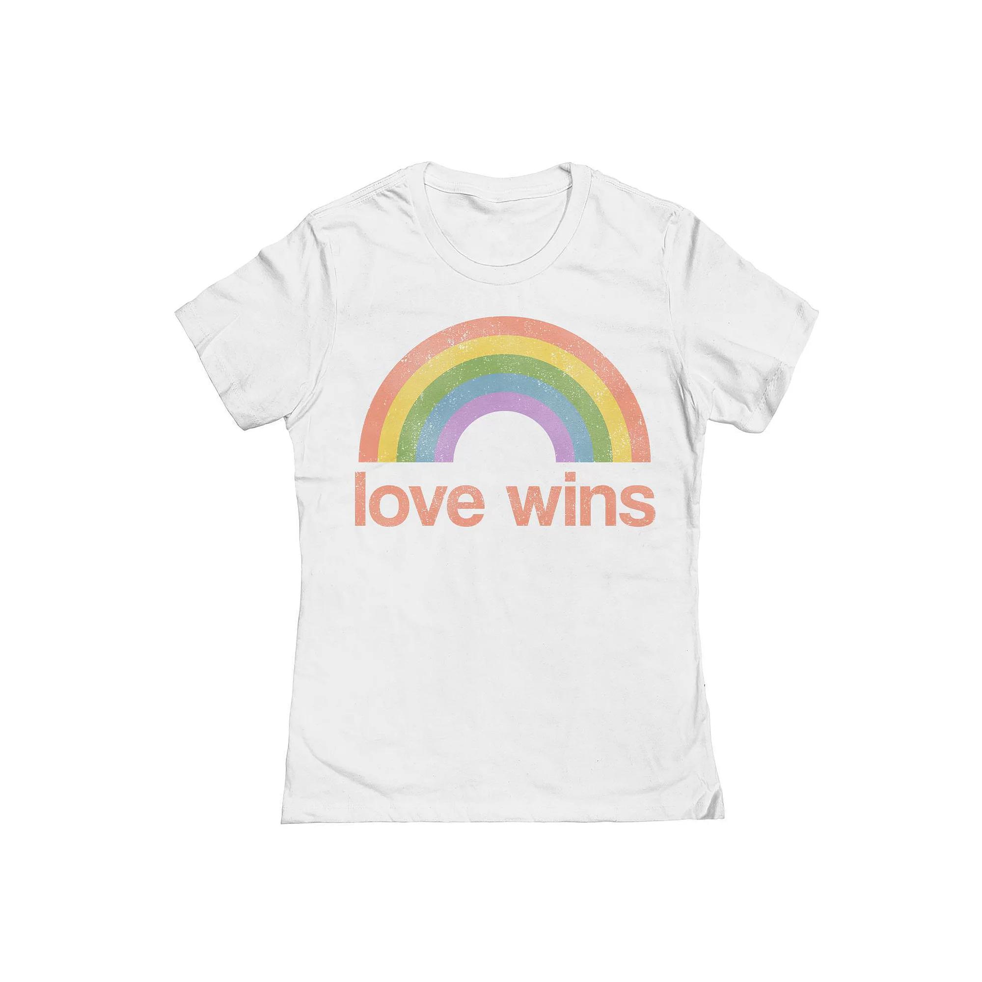 Junior's Grayson Threads The Label Love Wins Pride Graphic Tee, Women's,  Product Image
