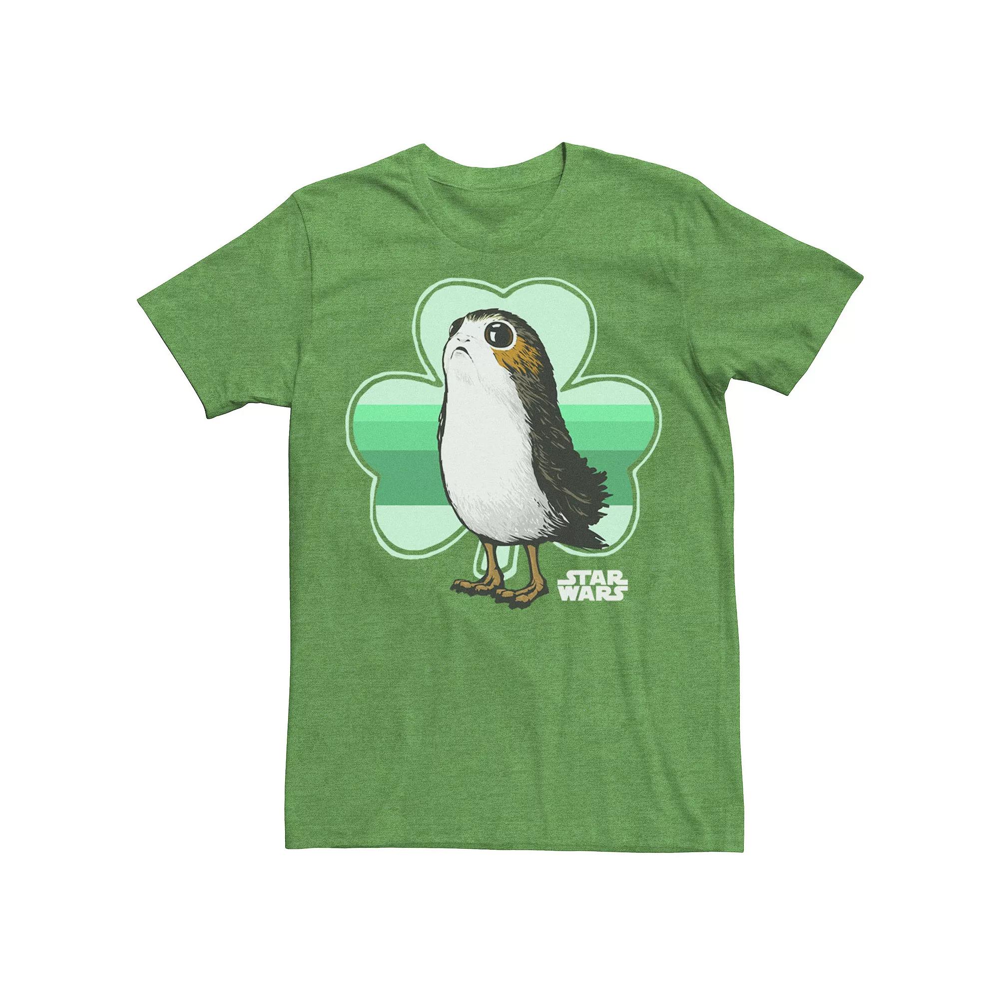 Men's Star Wars Porg Clover St. Patrick's Day Tee,  Product Image