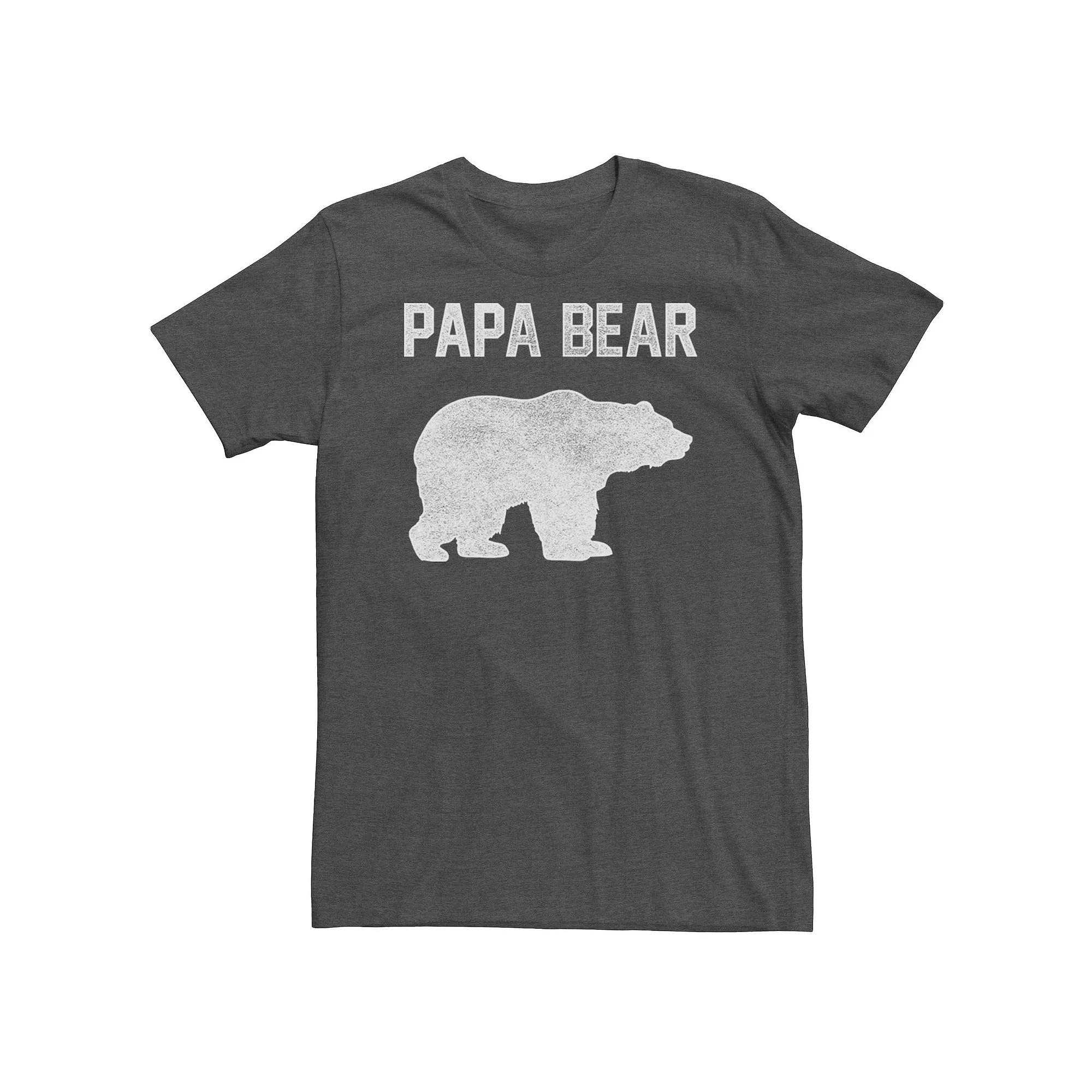 Big & Tall Fifth Sun Bear Papa Text Tee, Men's,  Product Image