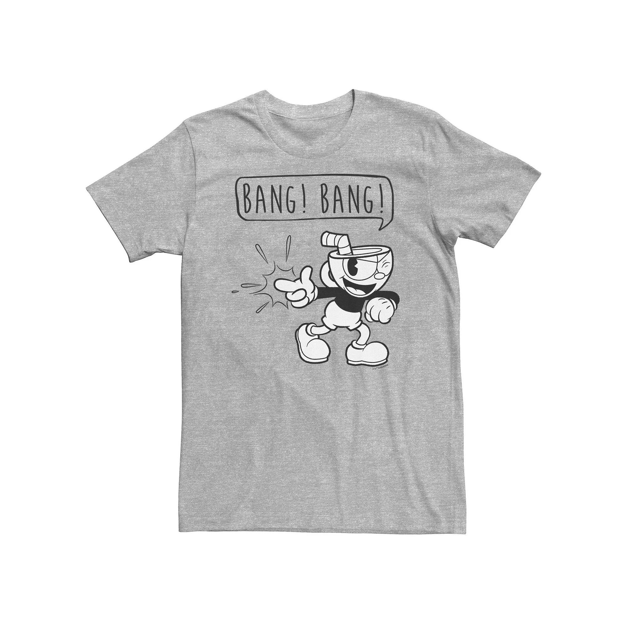 Big & Tall Cuphead Bang Bang Finger Gun Outline Tee, Men's,  Product Image