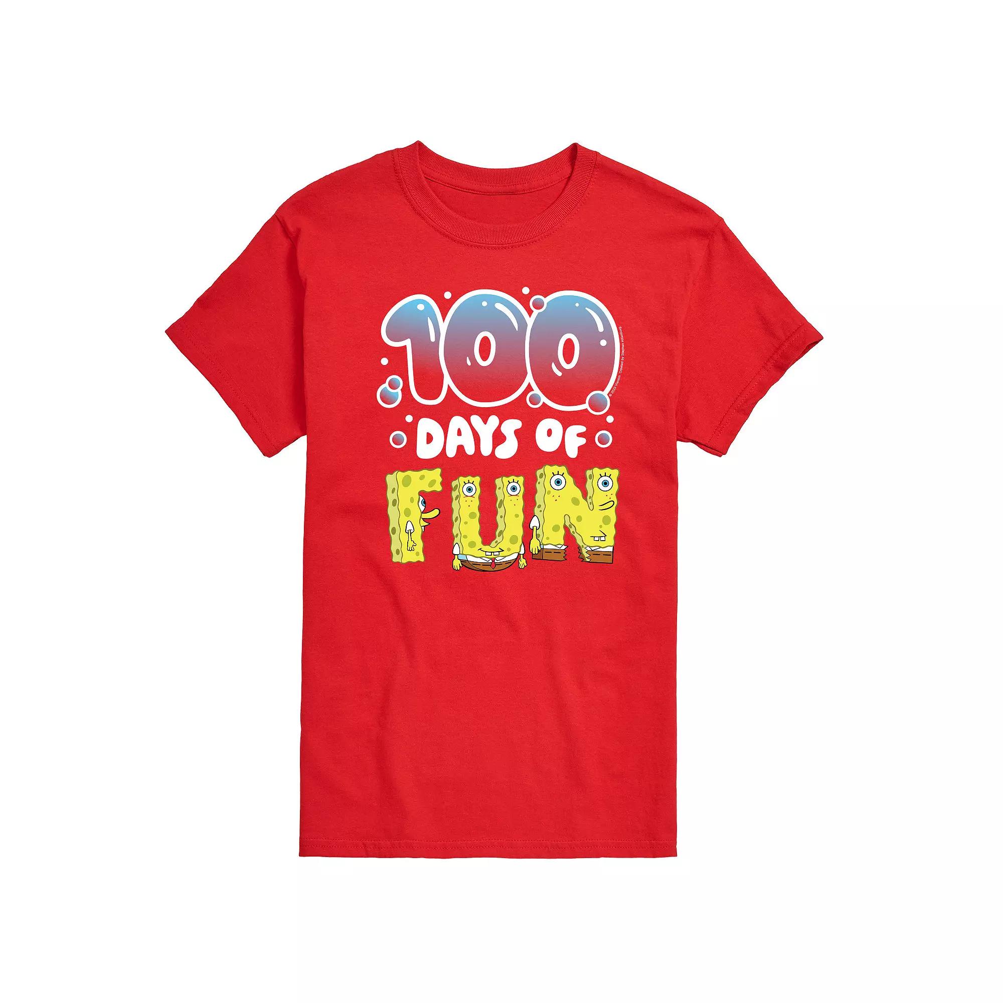 Men's SpongeBob SquarePants 100 Days Of Fun Graphic Tee,  Product Image