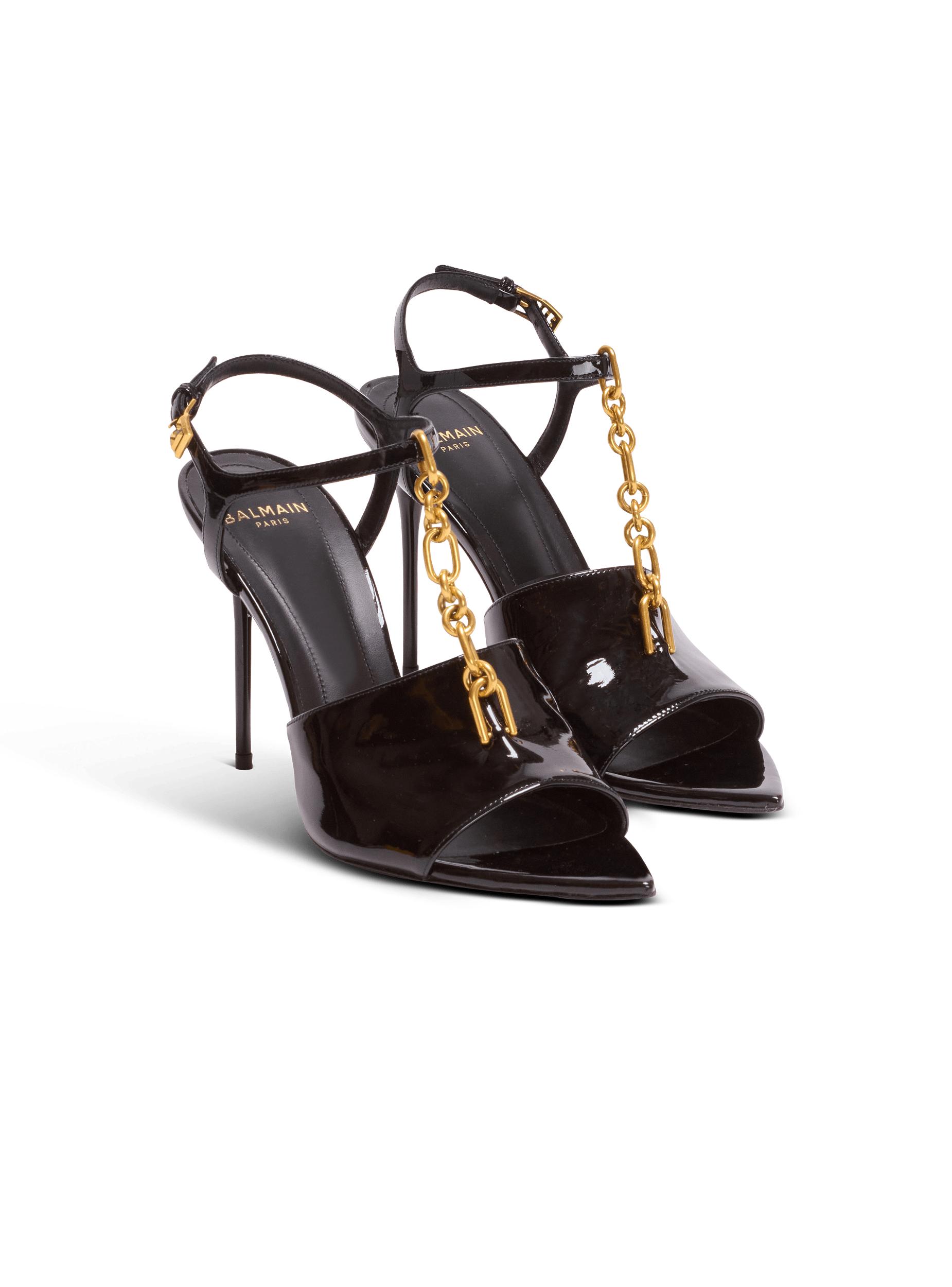 Sync patent leather sandals with heel Product Image