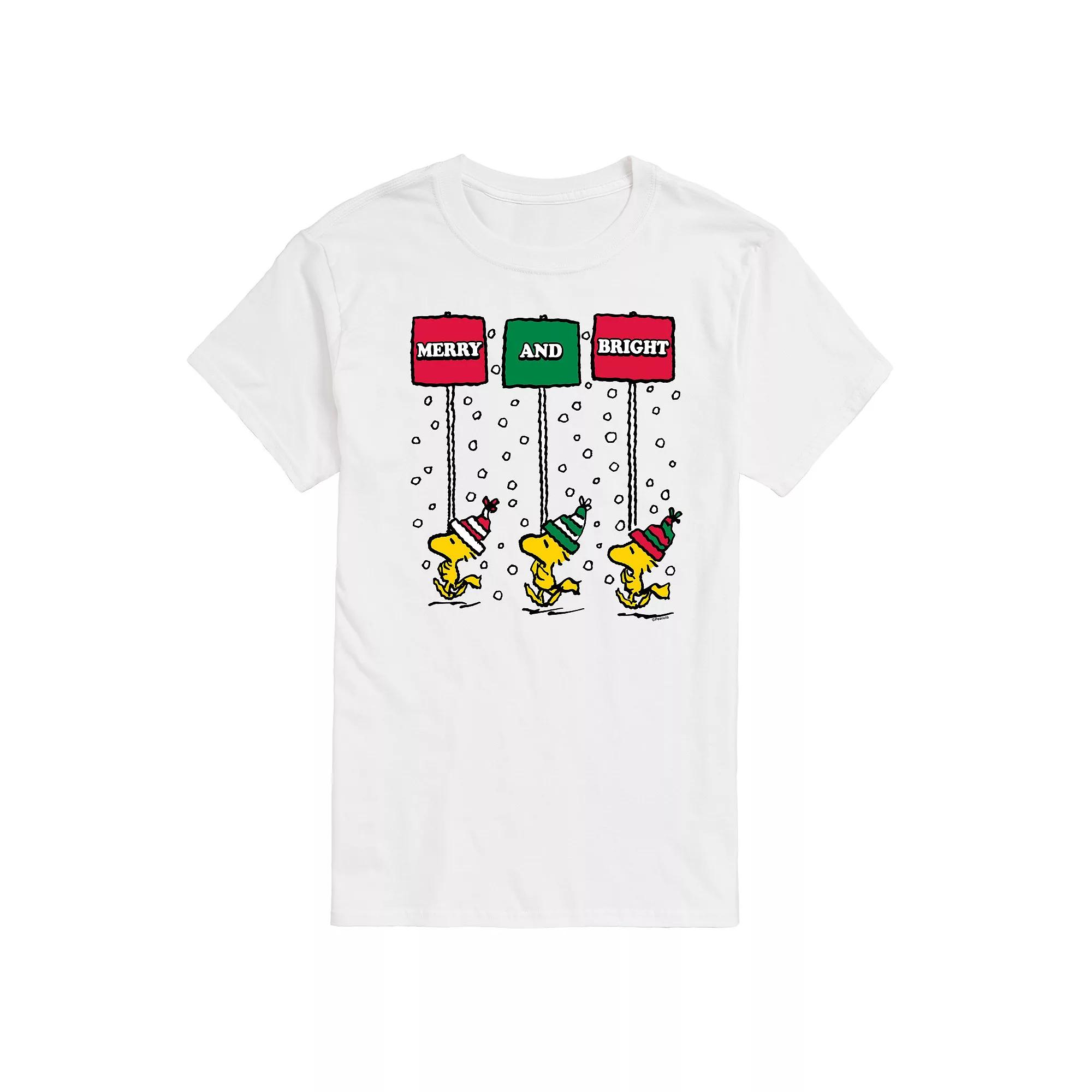 Big & Tall Peanuts Woodstock Merry & Bright Graphic Tee, Men's,  Product Image