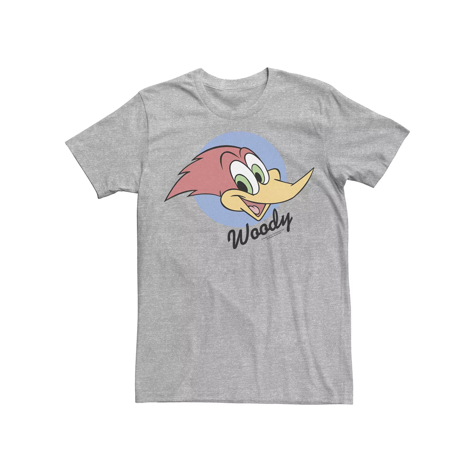 Men's Woody Woodpecker Circle Portrait Logo Graphic Tee,  Product Image