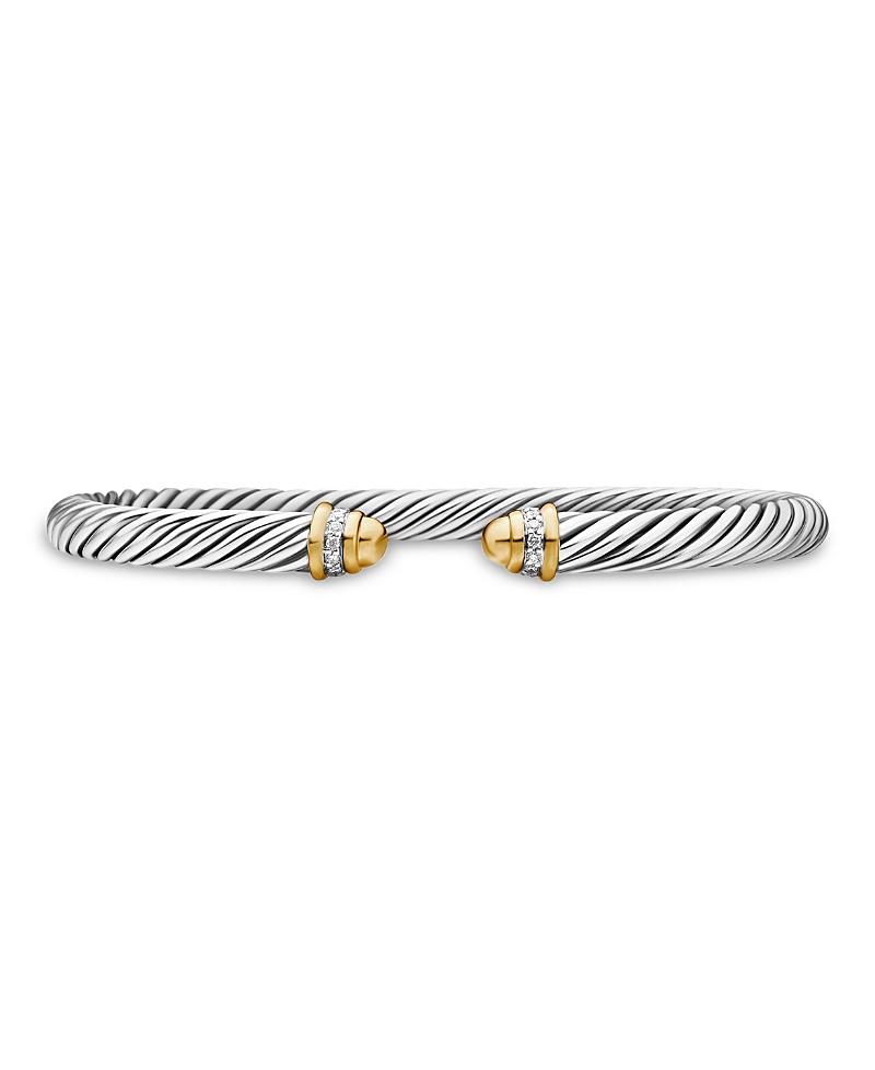 Cable Classics Bracelet with Gold Domes and Diamonds Product Image