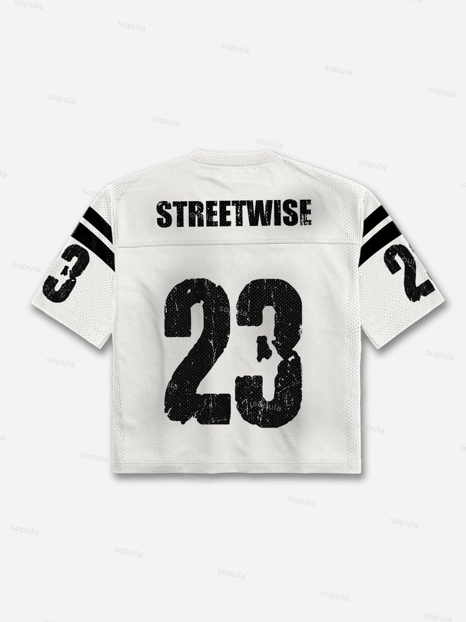 Vintage 23 Graphic Mesh Football Jersey T-shirt Product Image
