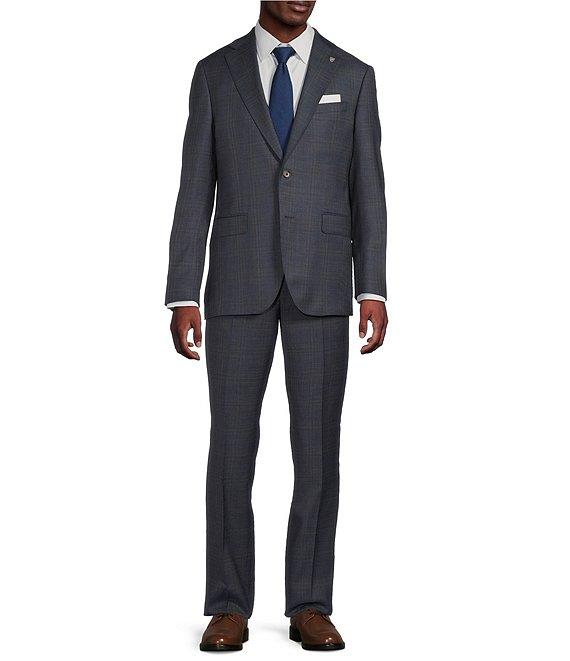 Cremieux Modern Fit Flat Front Dark Classic Plaid 2-Piece Suit Product Image
