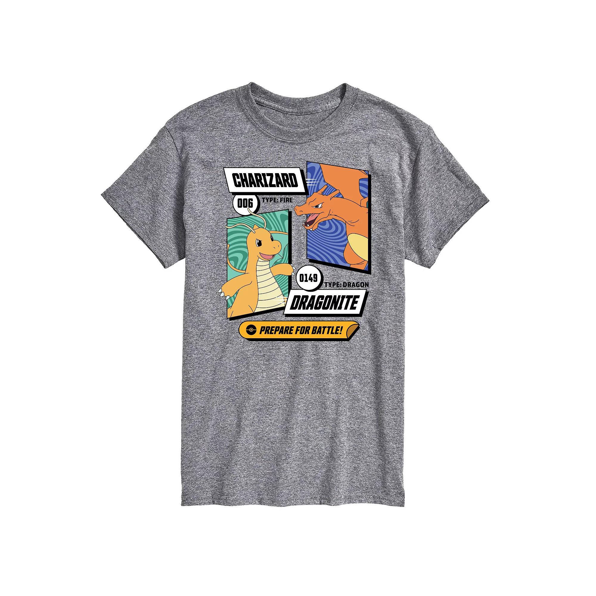 Men's Pokemon Dragonite and Charizard Graphic Tee,  Product Image