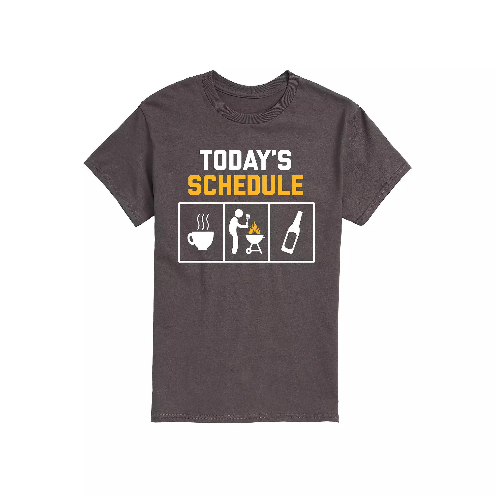 Big & Tall Todays Schedule Grilling Beer Tee, Men's,  Product Image