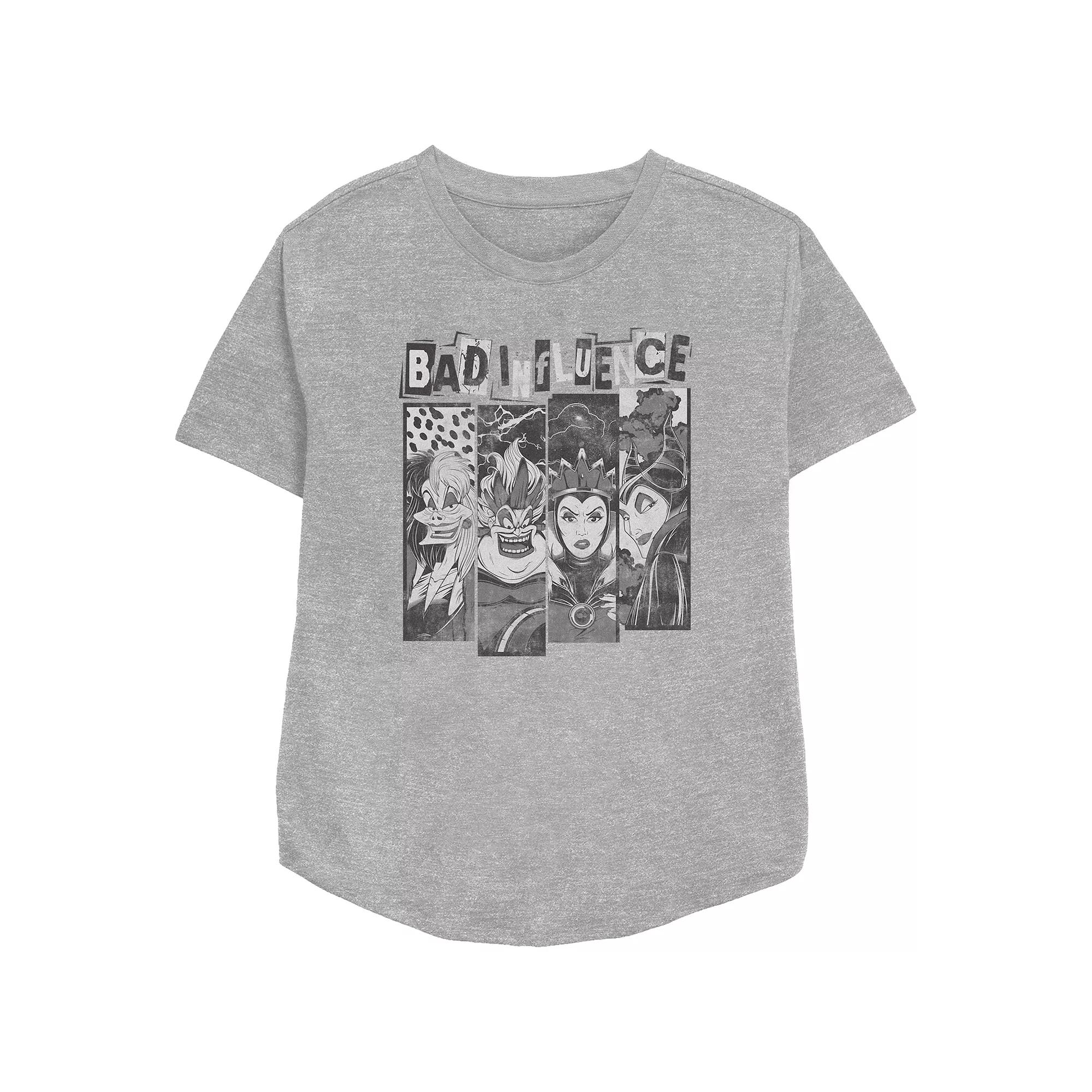 Disney Villains Juniors' Bad Influence Relaxed Fit Graphic Tee, Women's,  Product Image