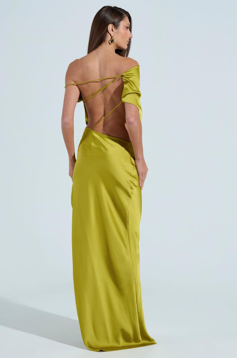 ISLA SATIN MAXI DRESS Product Image